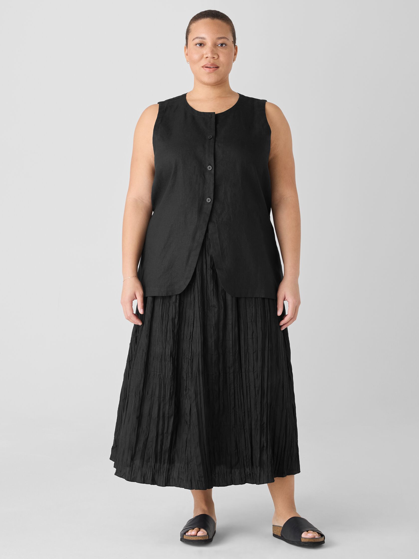 Organic Linen Long Vest