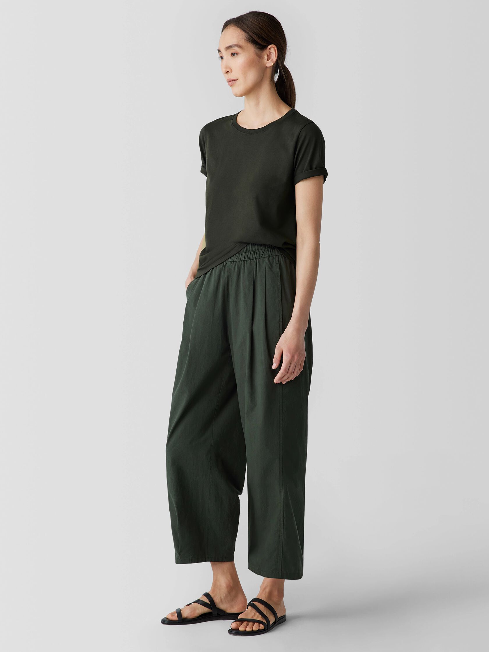 Organic Pima Cotton Jersey&nbsp;Round Neck Tee