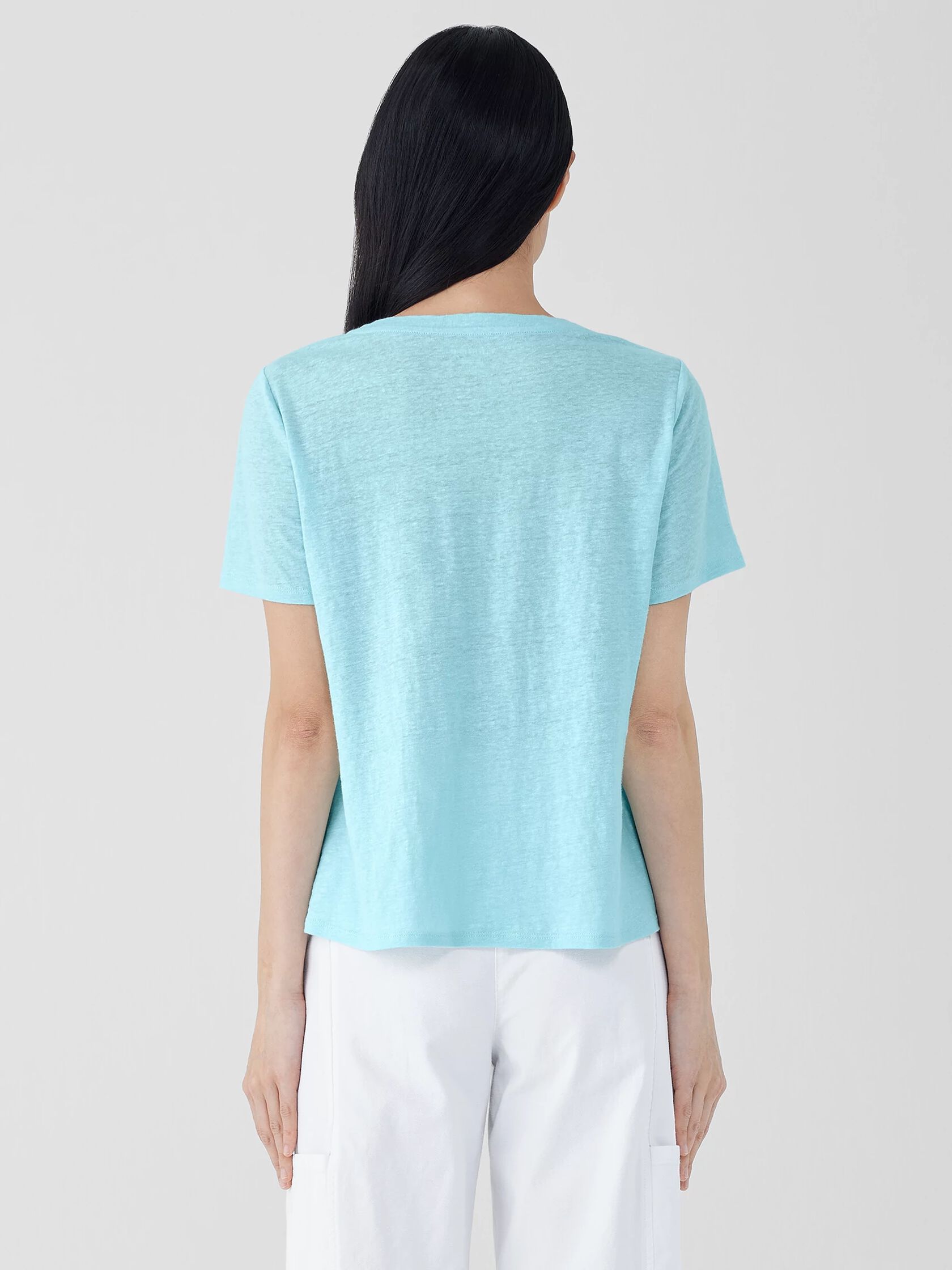 Organic Linen Jersey Crew Neck Tee