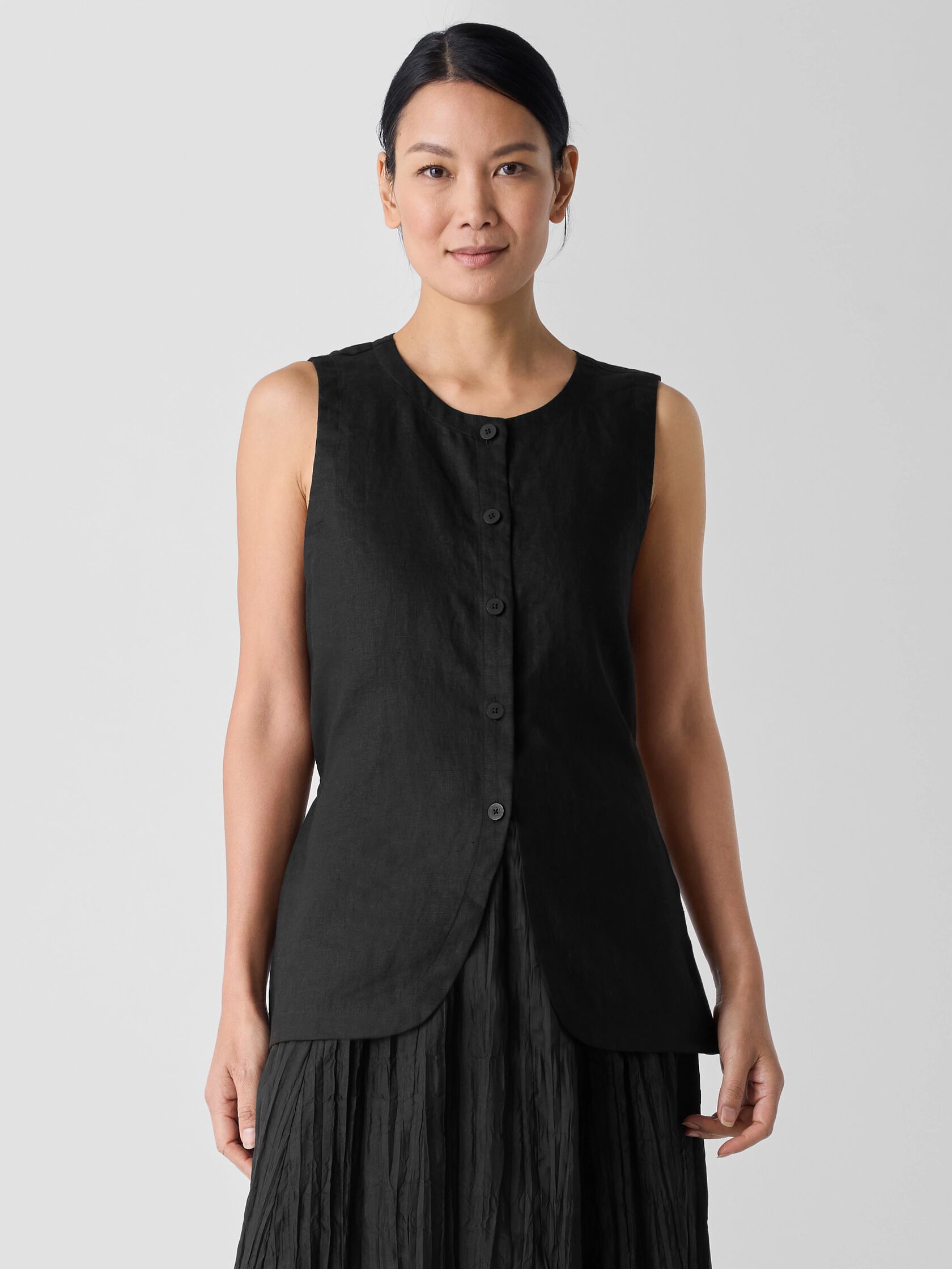 Organic Linen Long Vest