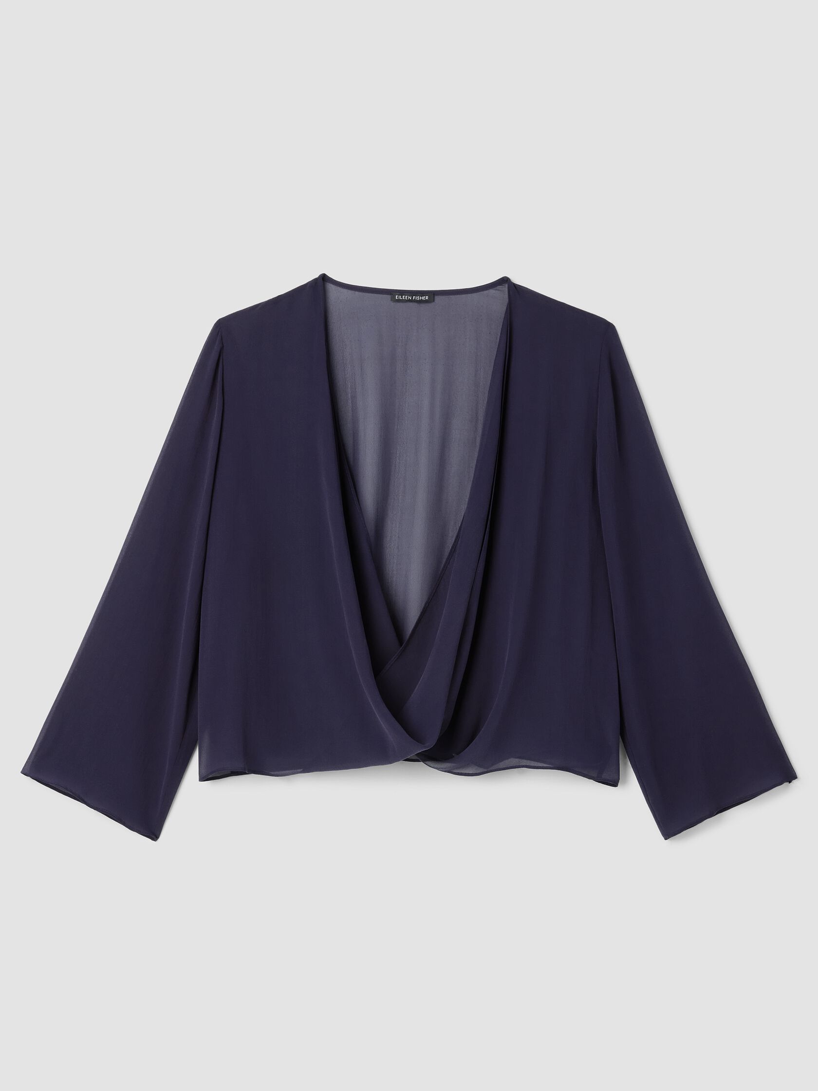 Sheer Silk Georgette Tie Jacket