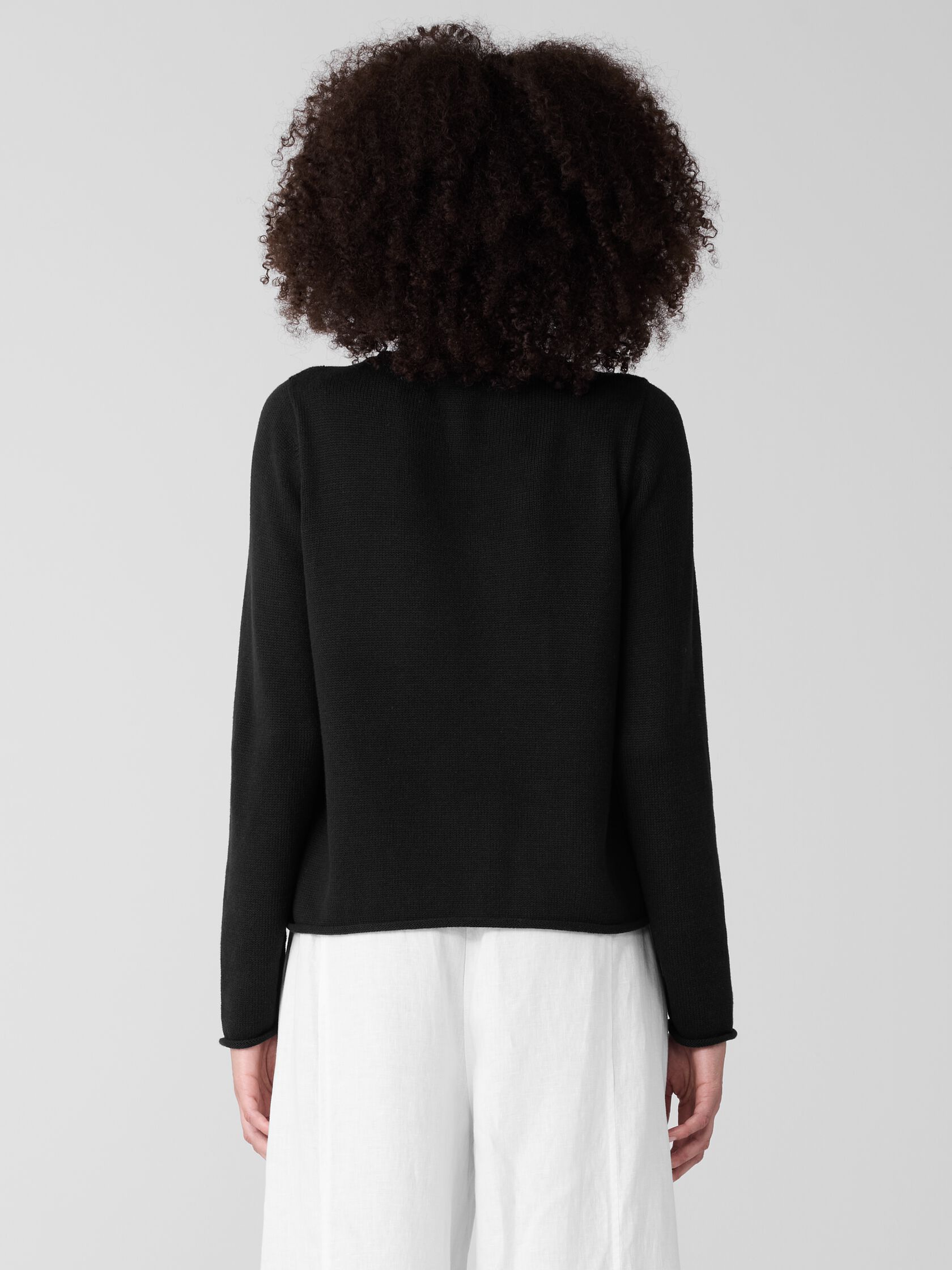 Peruvian Cotton Blend Jewel Neck Top