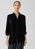 Velvet Classic Collar Long Shirt