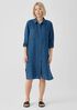 Washed Organic Linen Delave Shirtdress