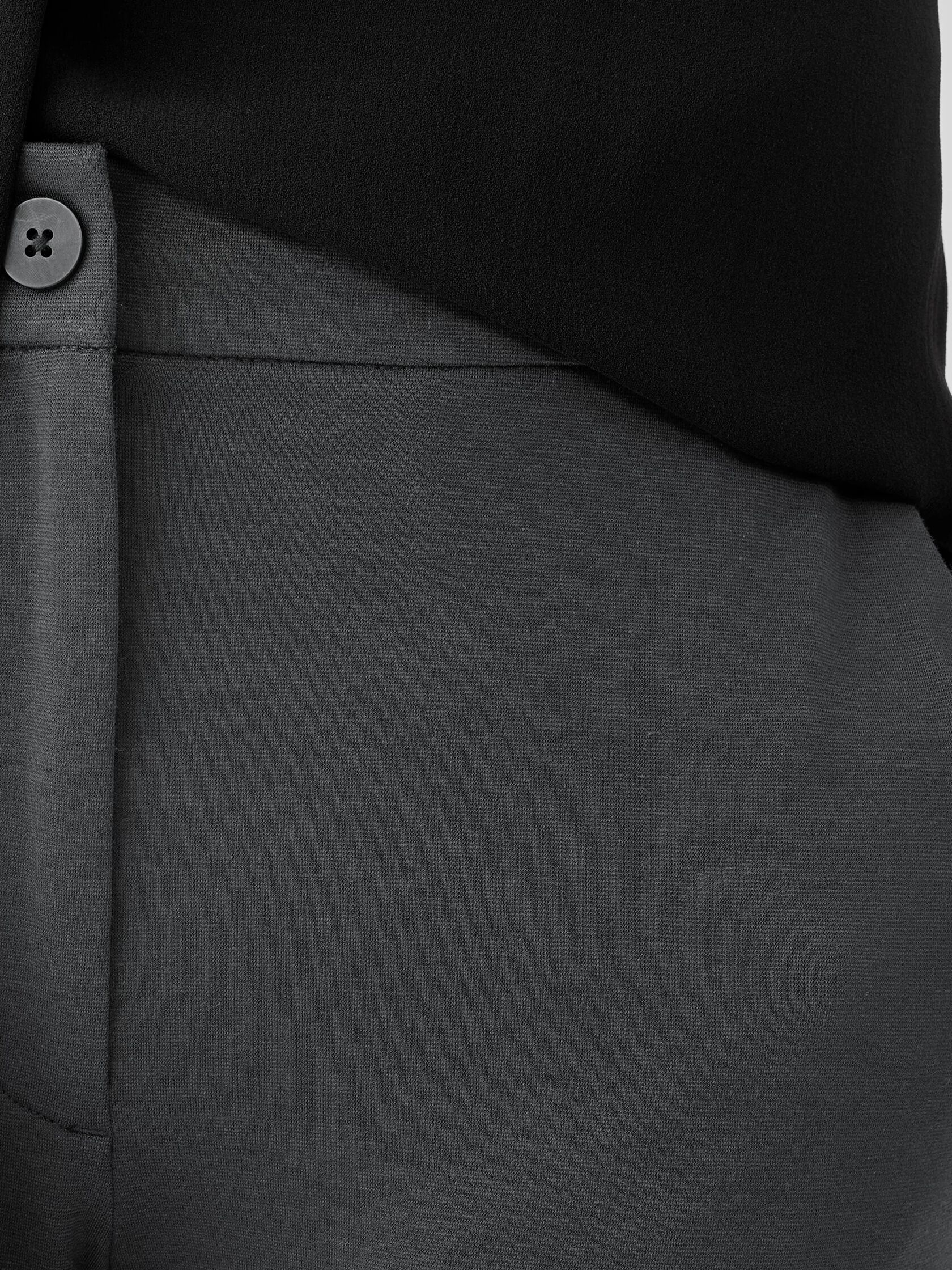 Cotton Blend Ponte Slim Pant