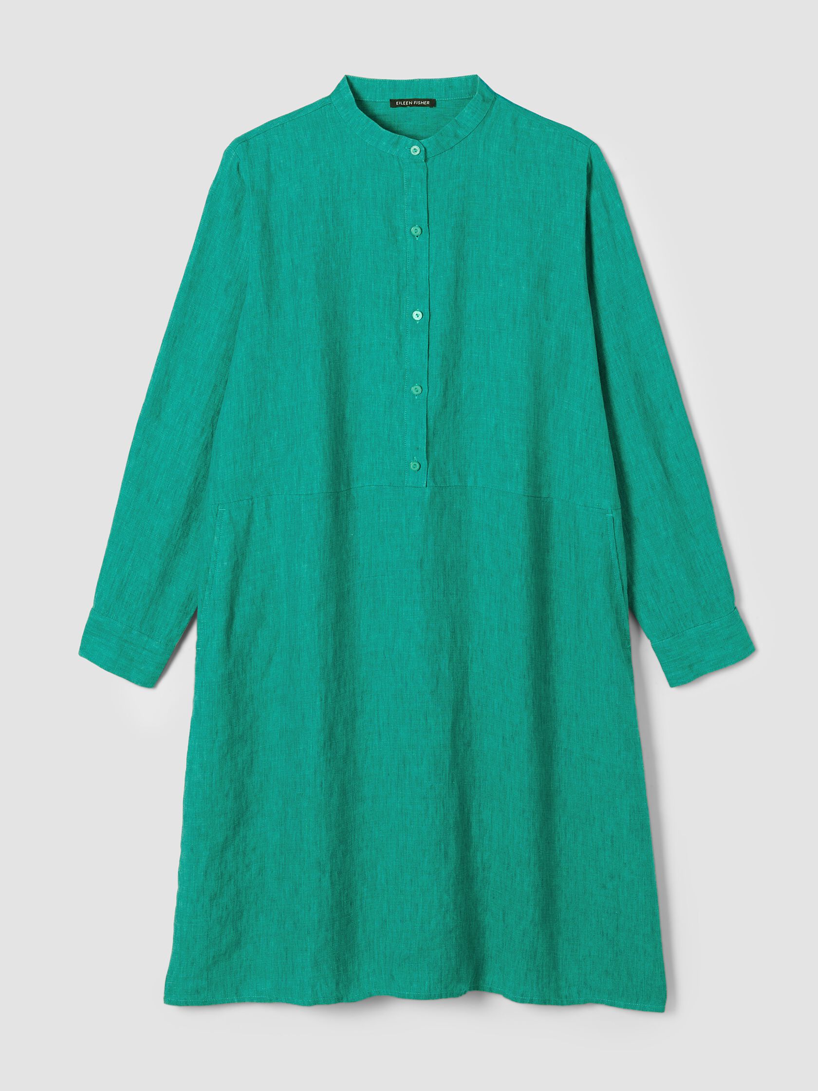 Washed Organic Linen D&eacute;lav&eacute; Shirtdress