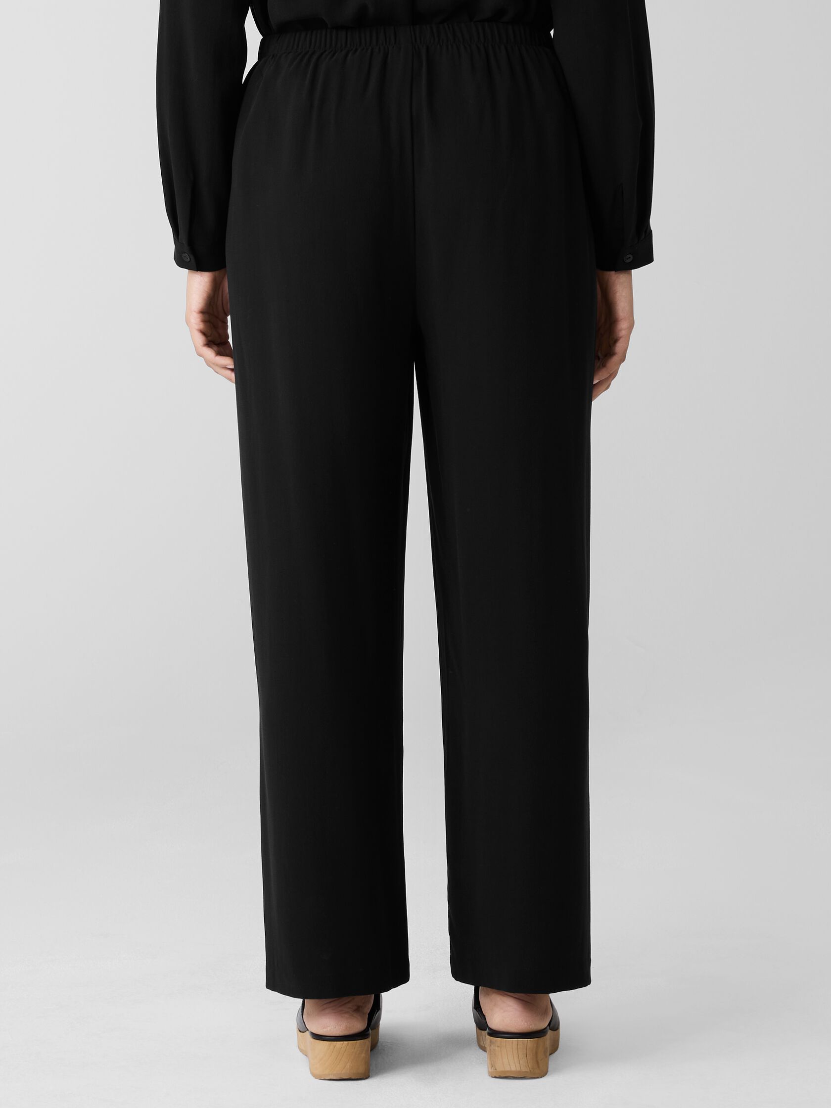 Silk Georgette Crepe Straight Pant