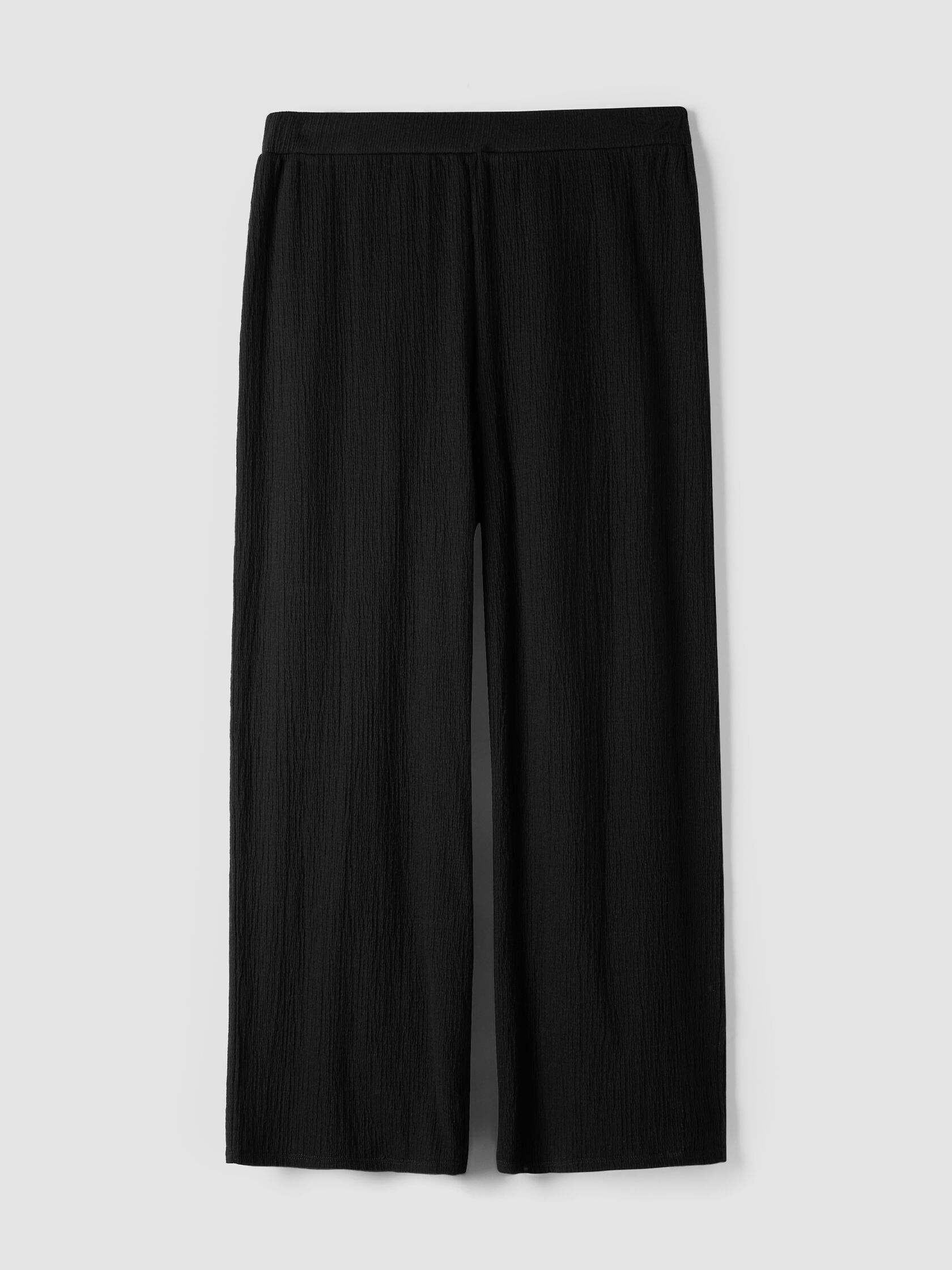 Crinkled Jersey Wide-Leg Pant
