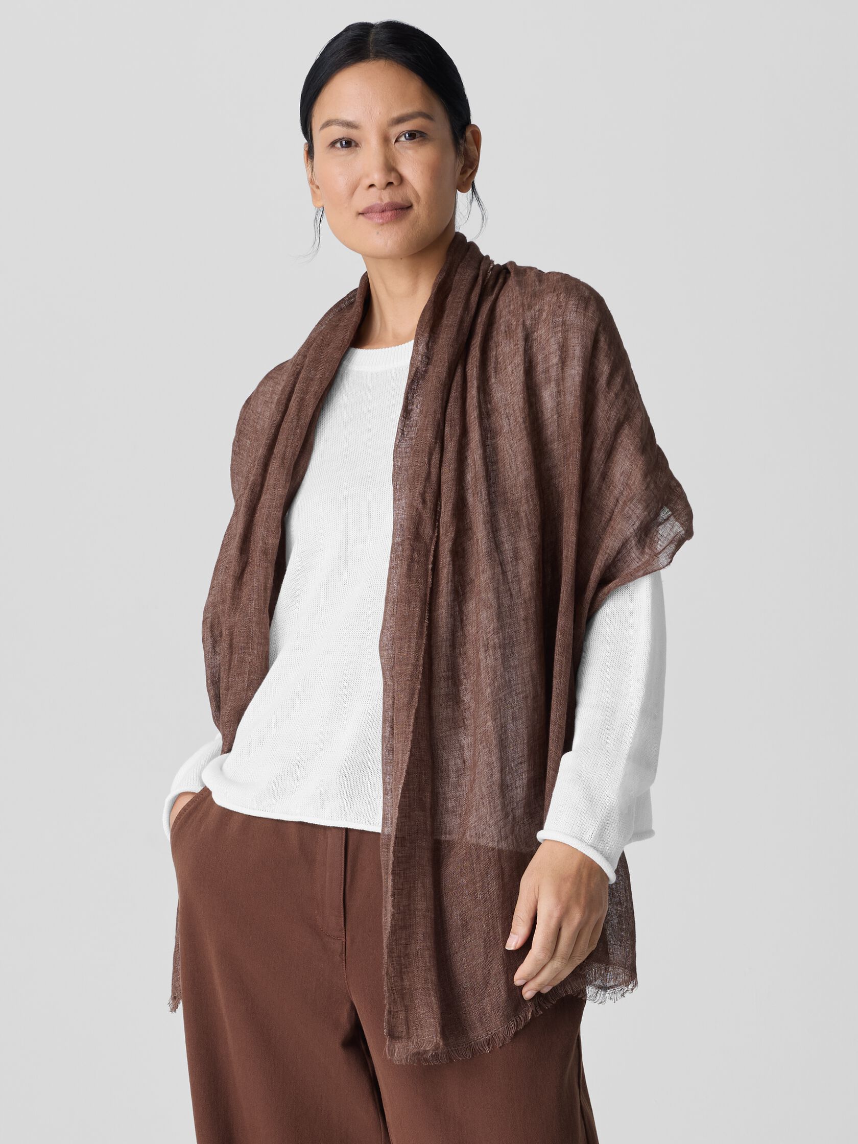 Airy Linen D&eacute;lav&eacute; Scarf