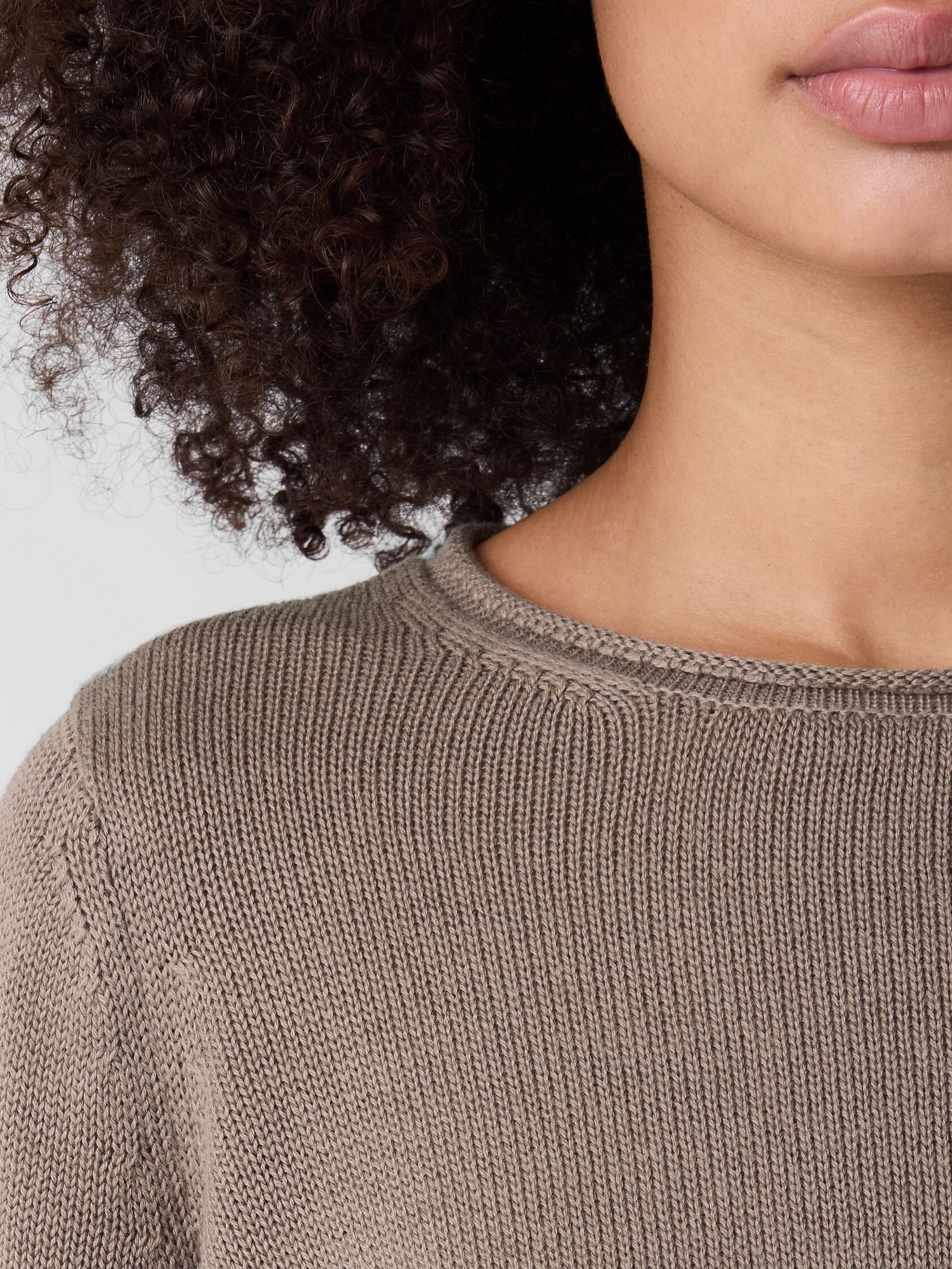 Peruvian Cotton Blend Jewel Neck Top