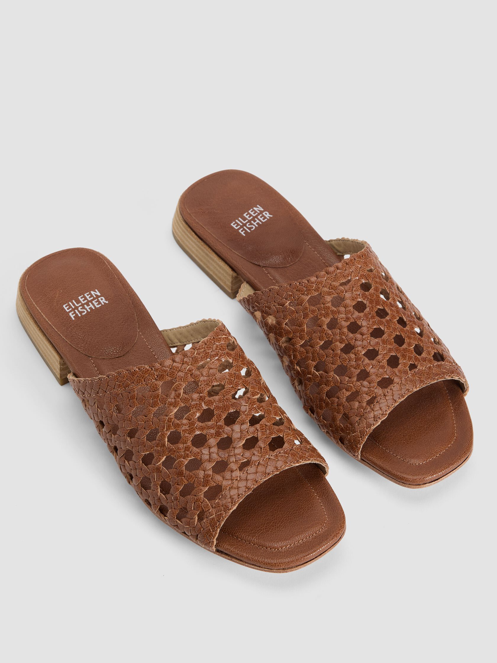 Folie Woven Leather Slide Sandal