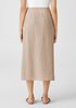 Puckered Organic Linen Wrap Skirt