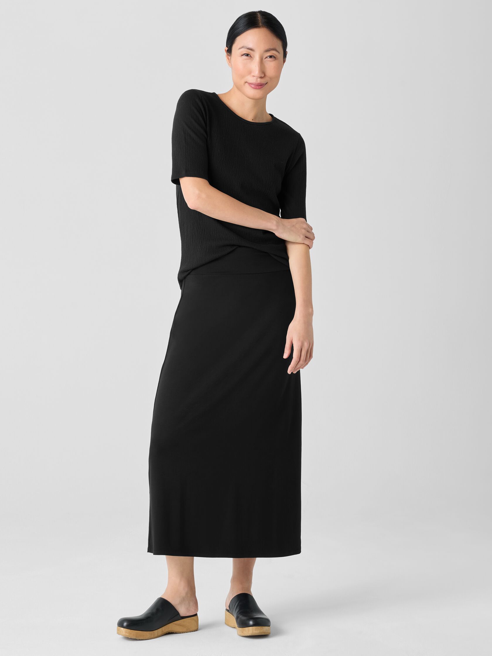 Stretch Jersey Knit&nbsp;A-Line Skirt
