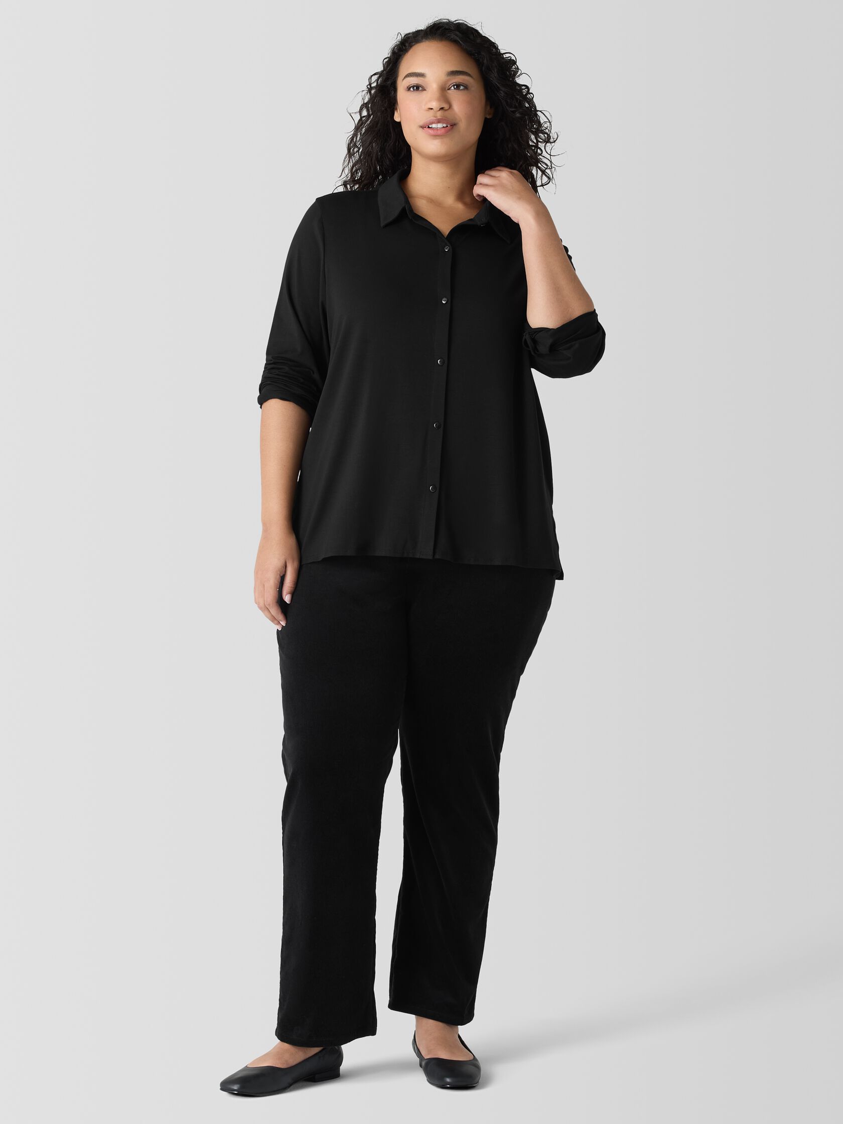 Fine Jersey Classic Collar Shirt