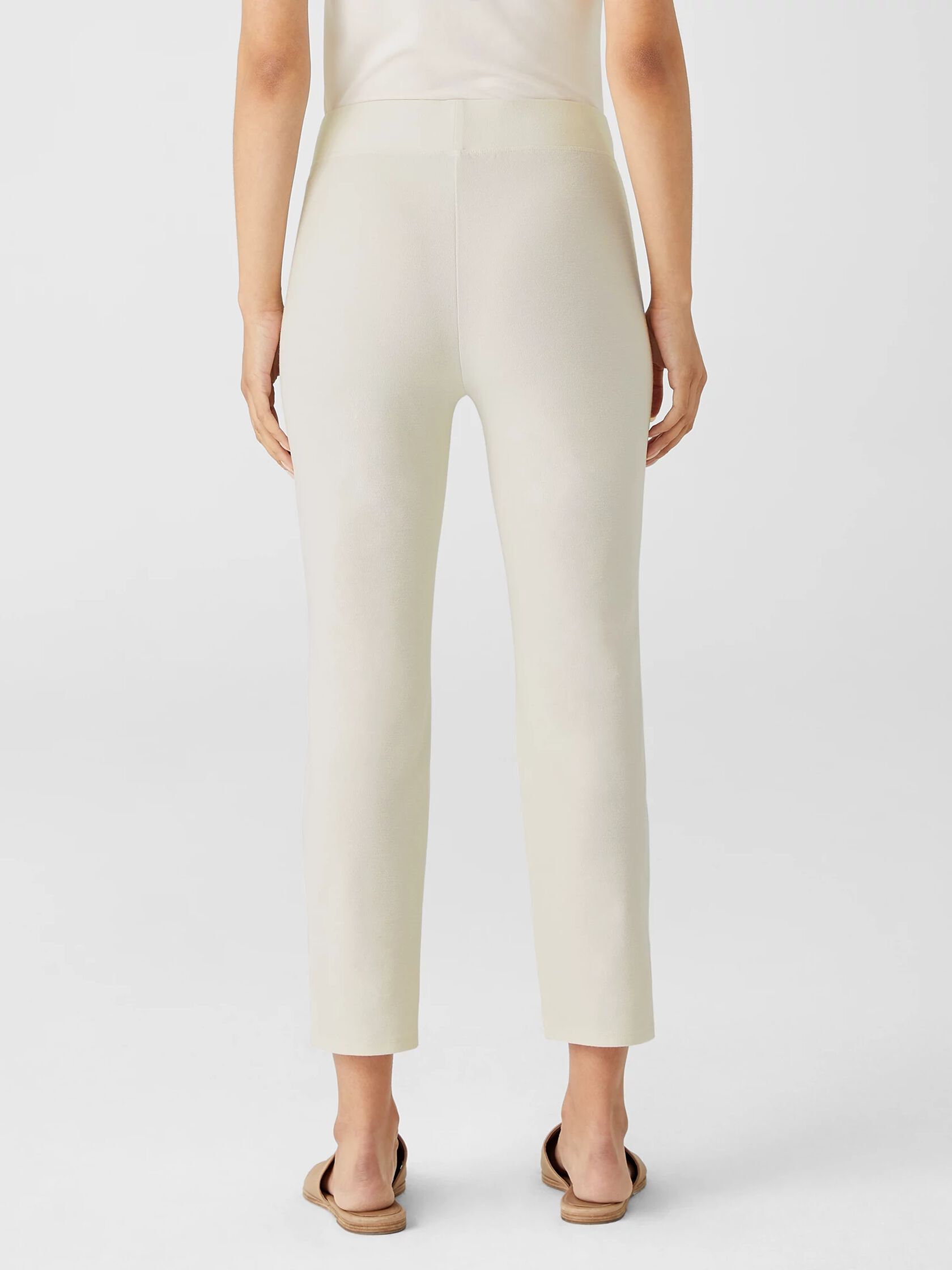 Washable Stretch Crepe Pant with Slits