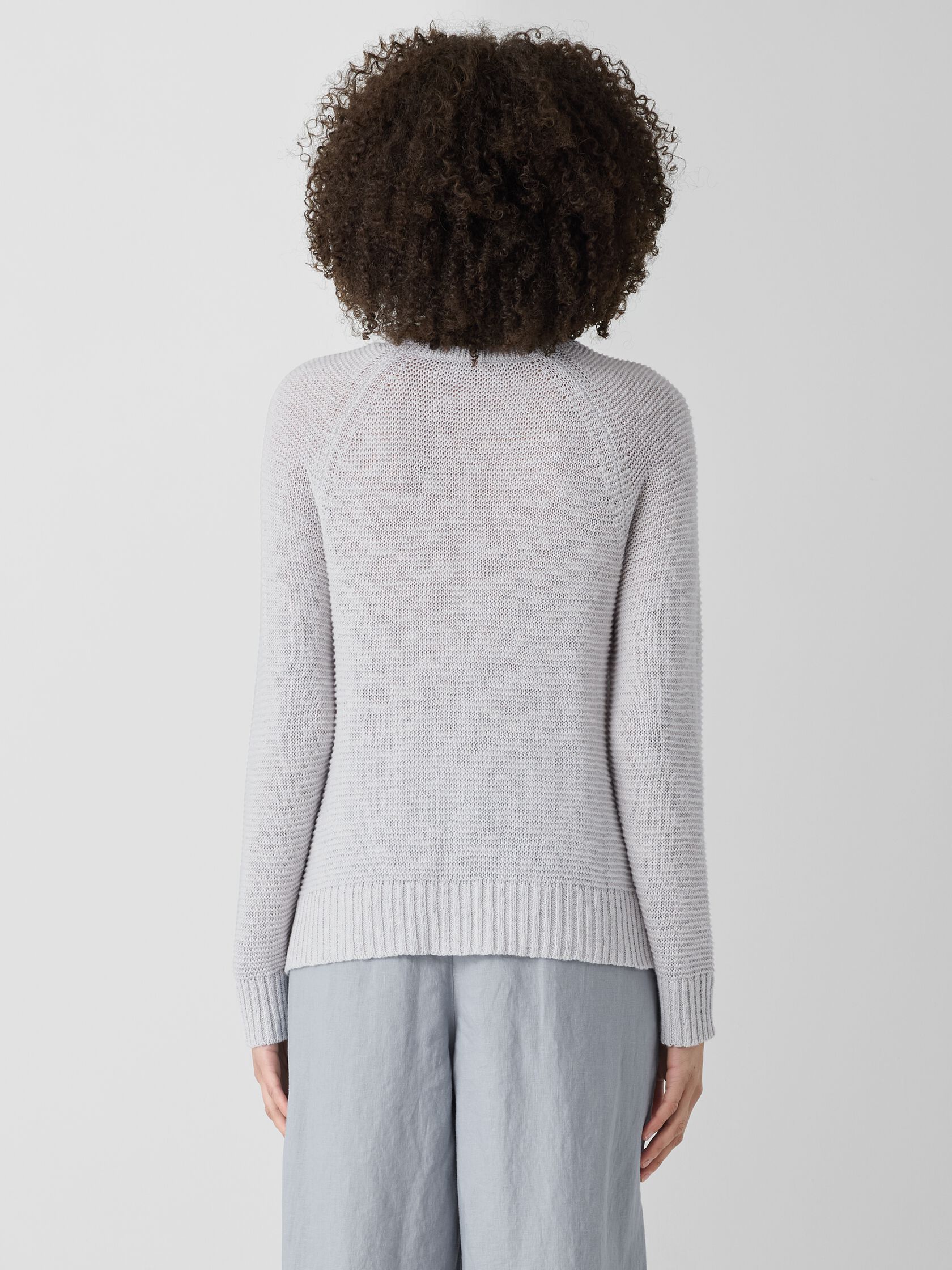 Organic Linen Cotton Slub Crew Neck Top