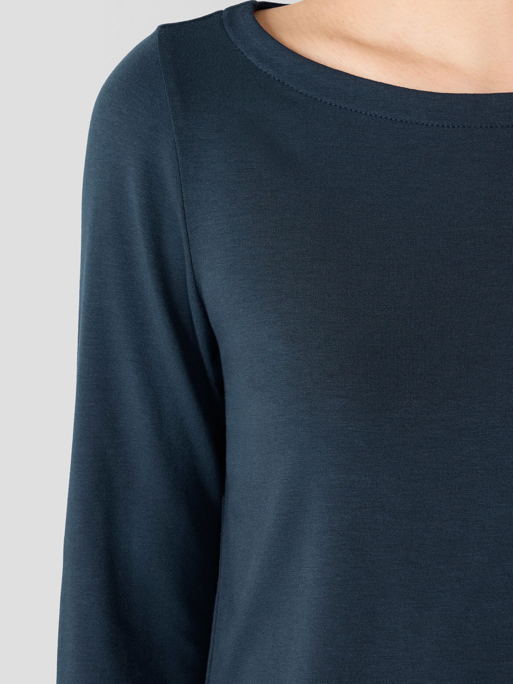 Fine Jersey Bateau Neck Top