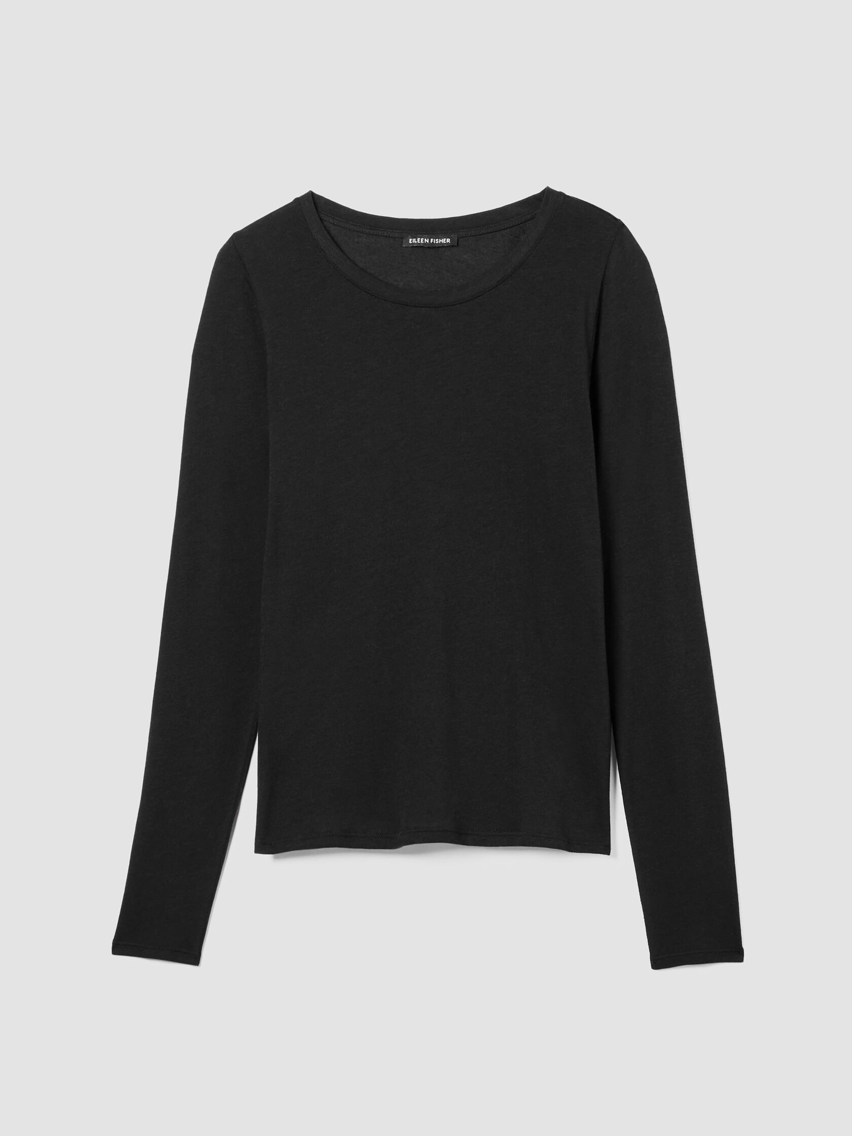 Sheer Knit Long-Sleeve Tee