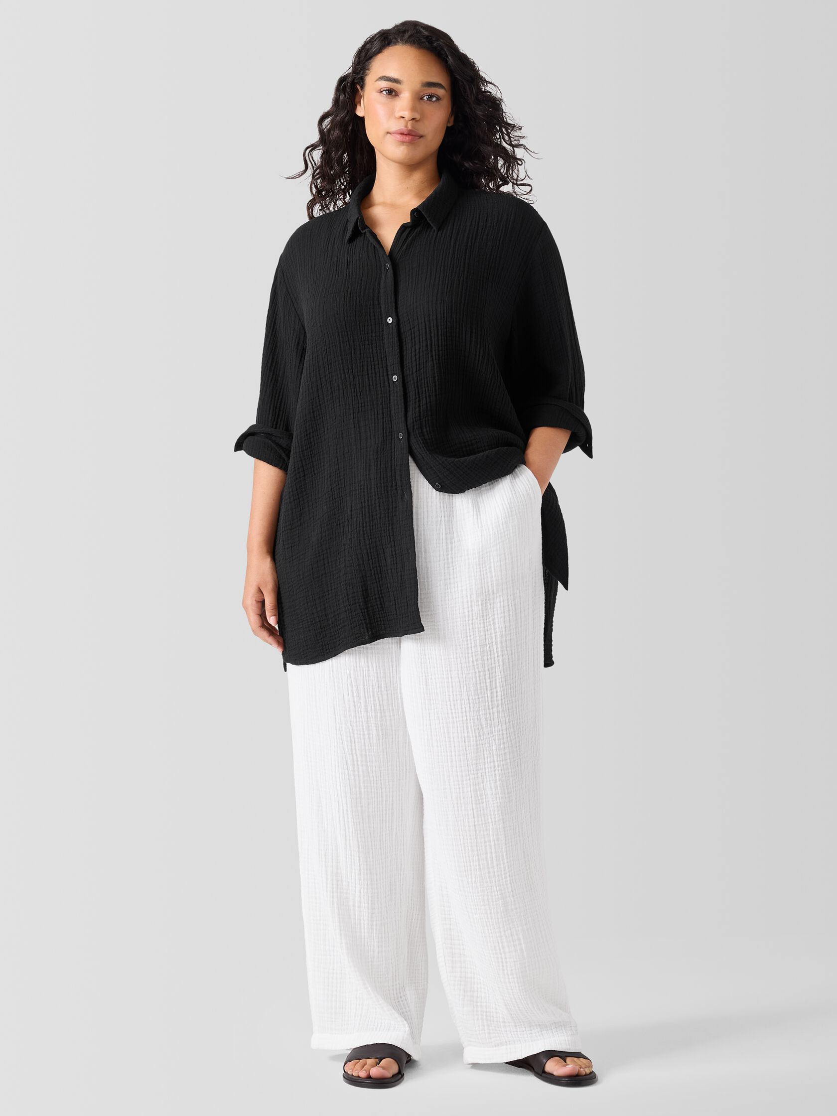 Organic Cotton Lofty Gauze Straight Pant