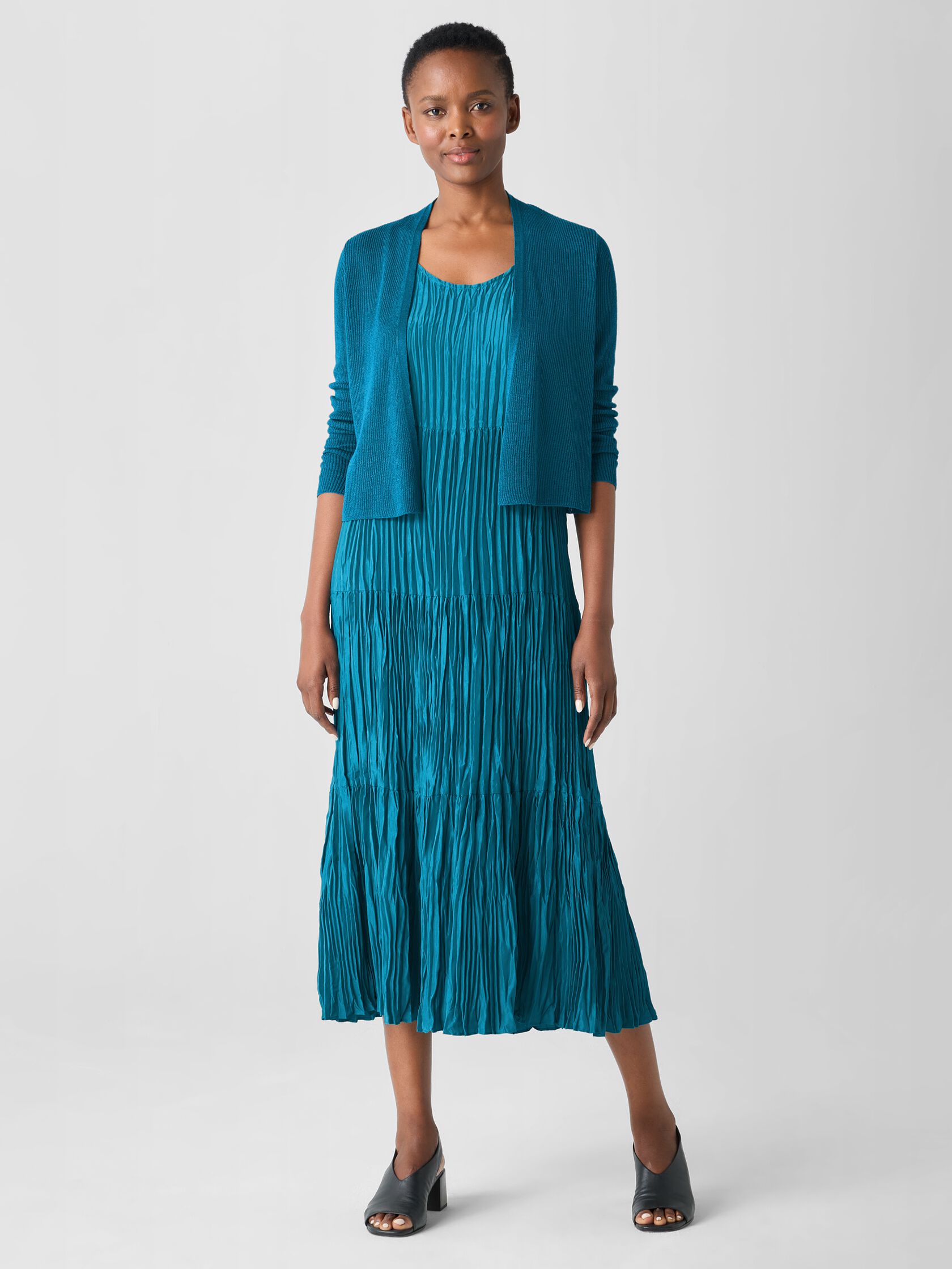 Organic Linen Cotton Cropped Cardigan