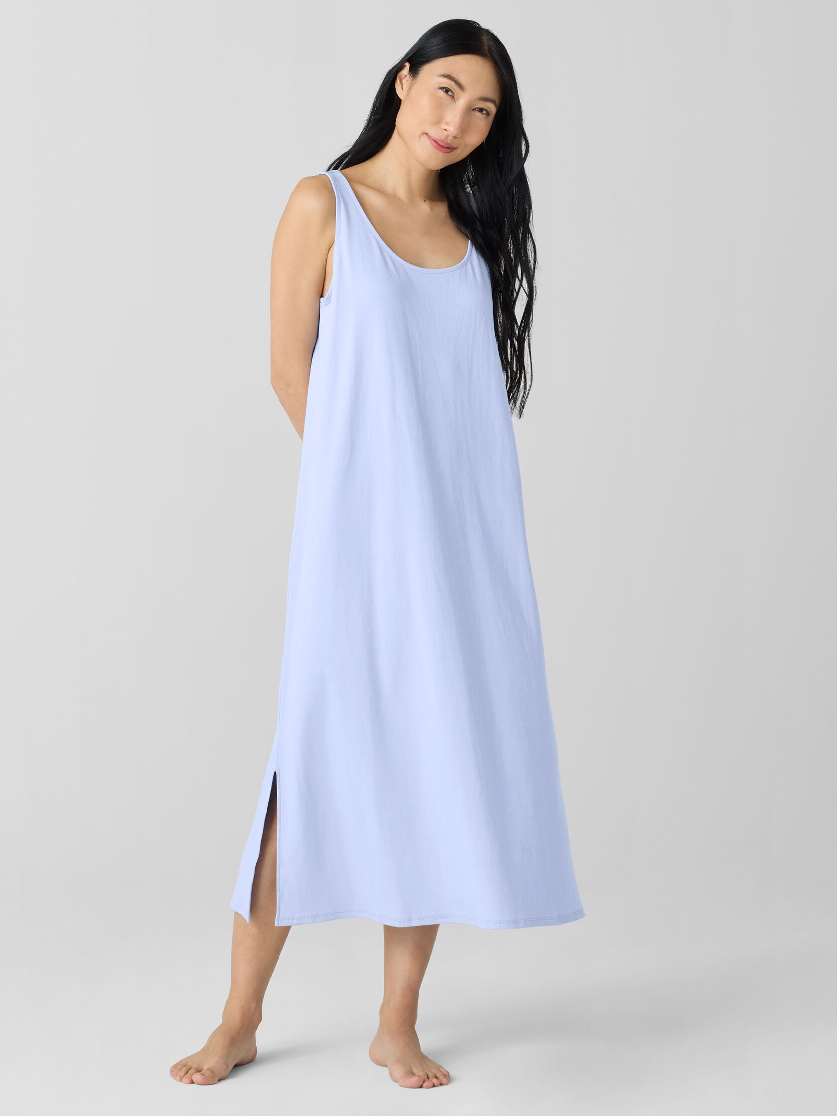 Organic Cotton Interlock Tank Sleep Dress
