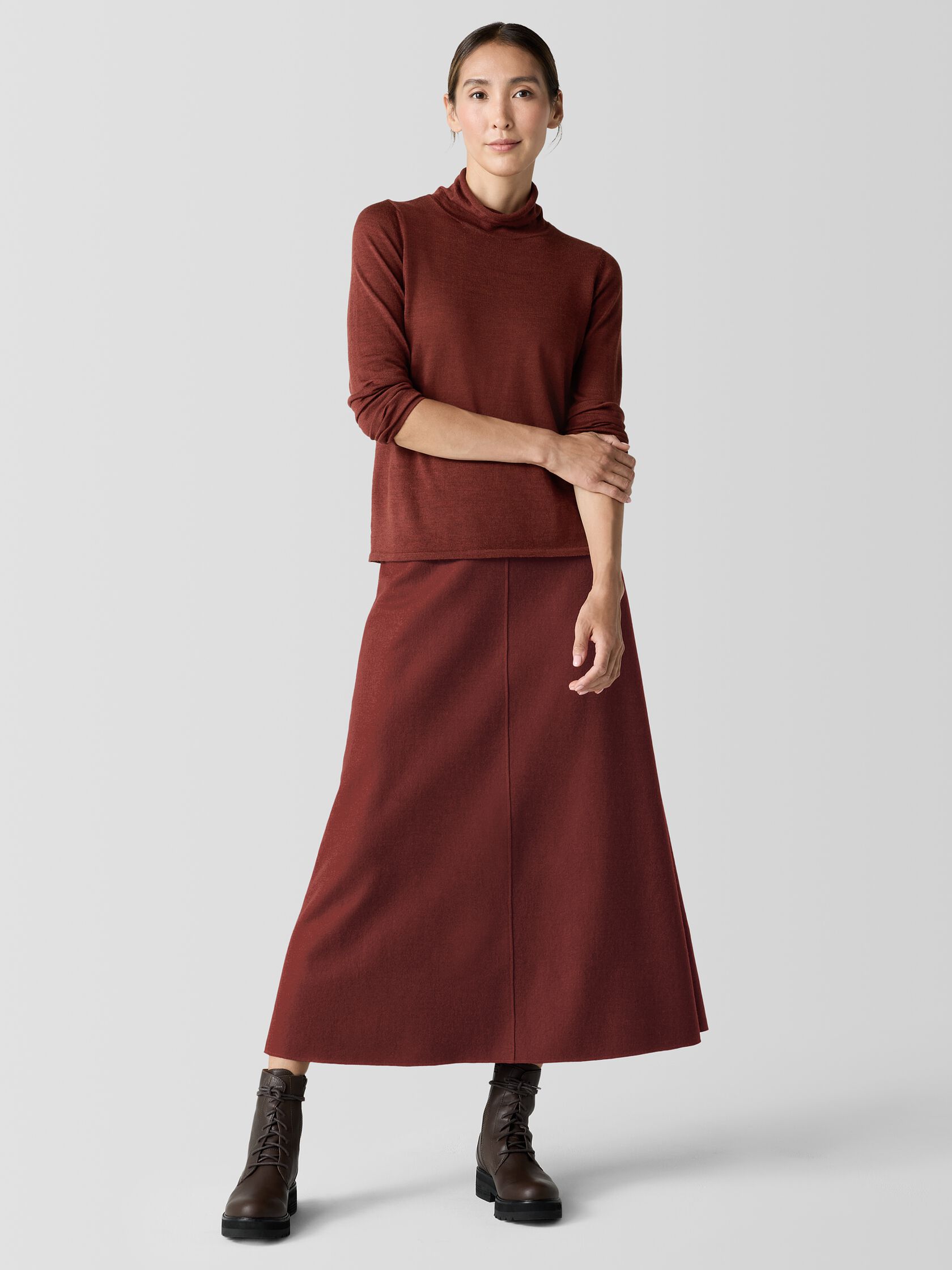 Fine Merino Turtleneck Top in&nbsp;Regenerative Wool