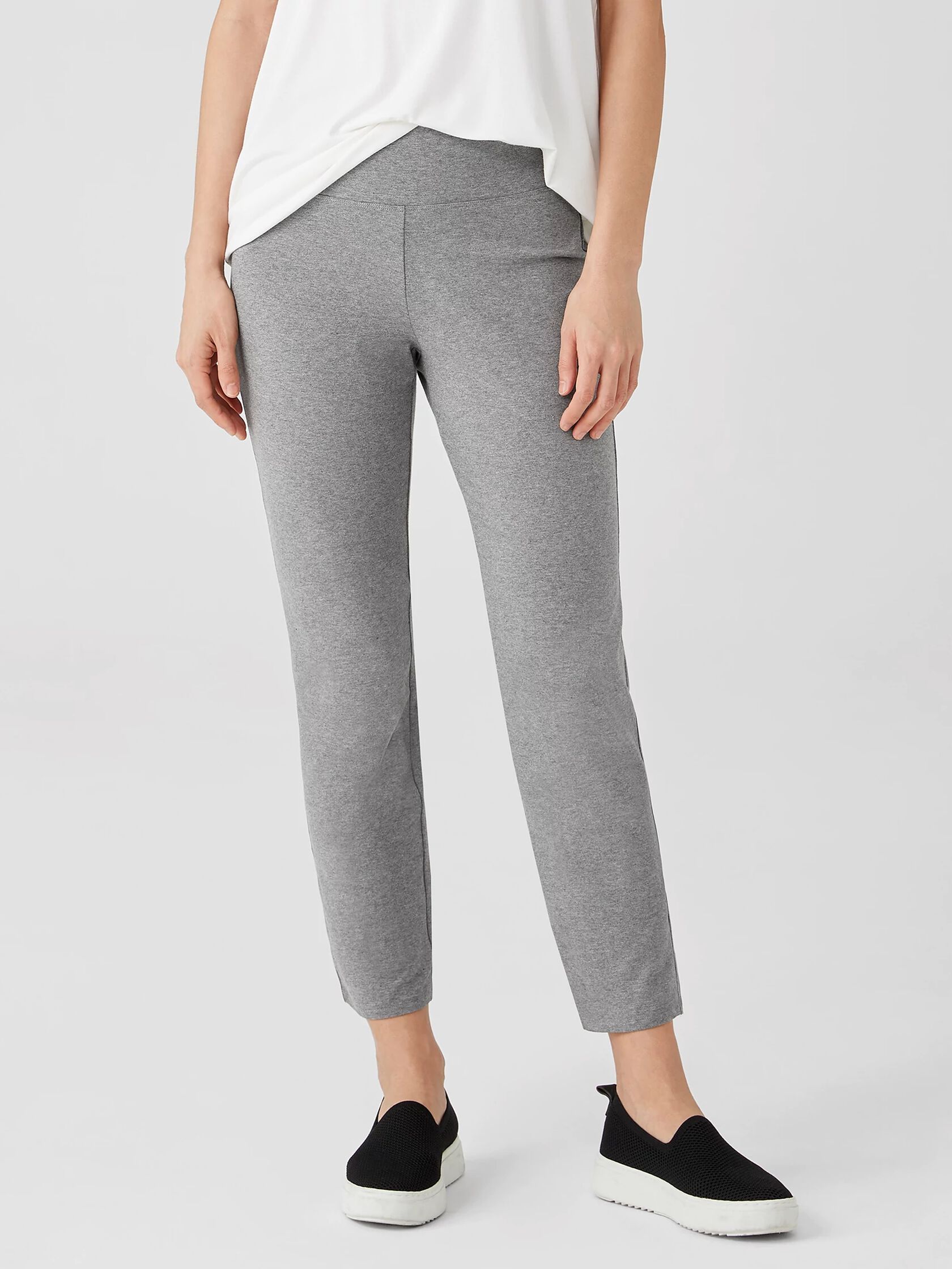 Heathered Organic Cotton High-Waisted Pant