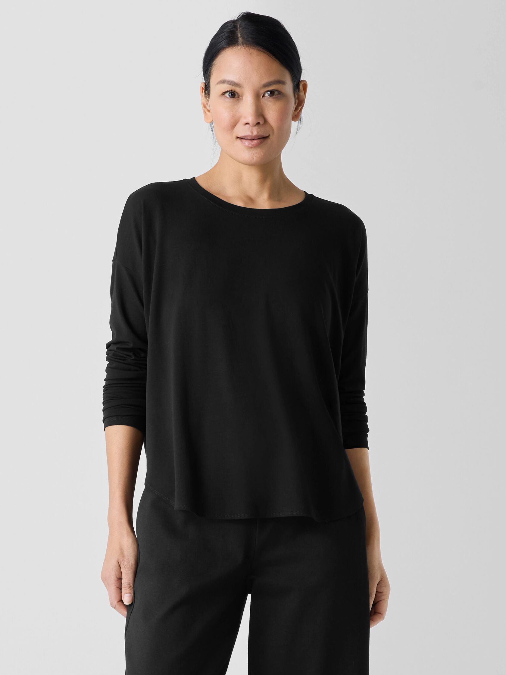 Fine Jersey Round Neck Top