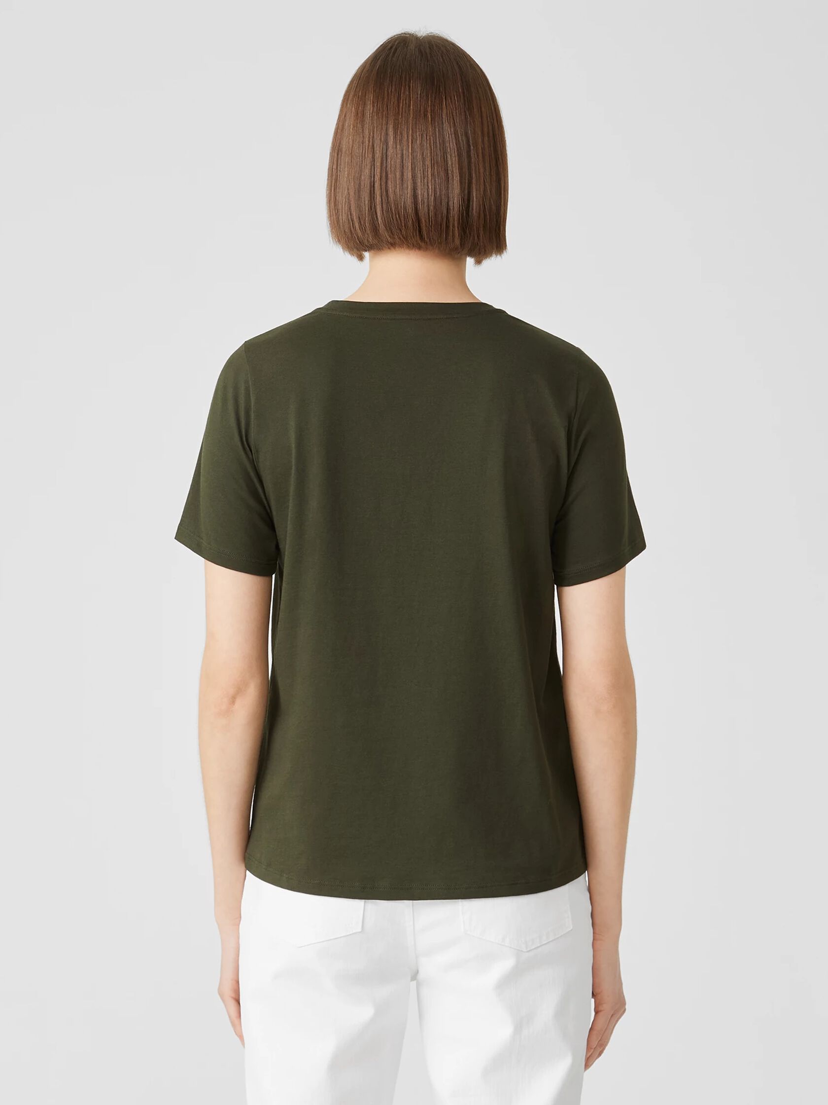 Organic Pima Cotton Jersey Round Neck Tee