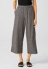 Hemp Organic Cotton Grid Wide-Leg Pant