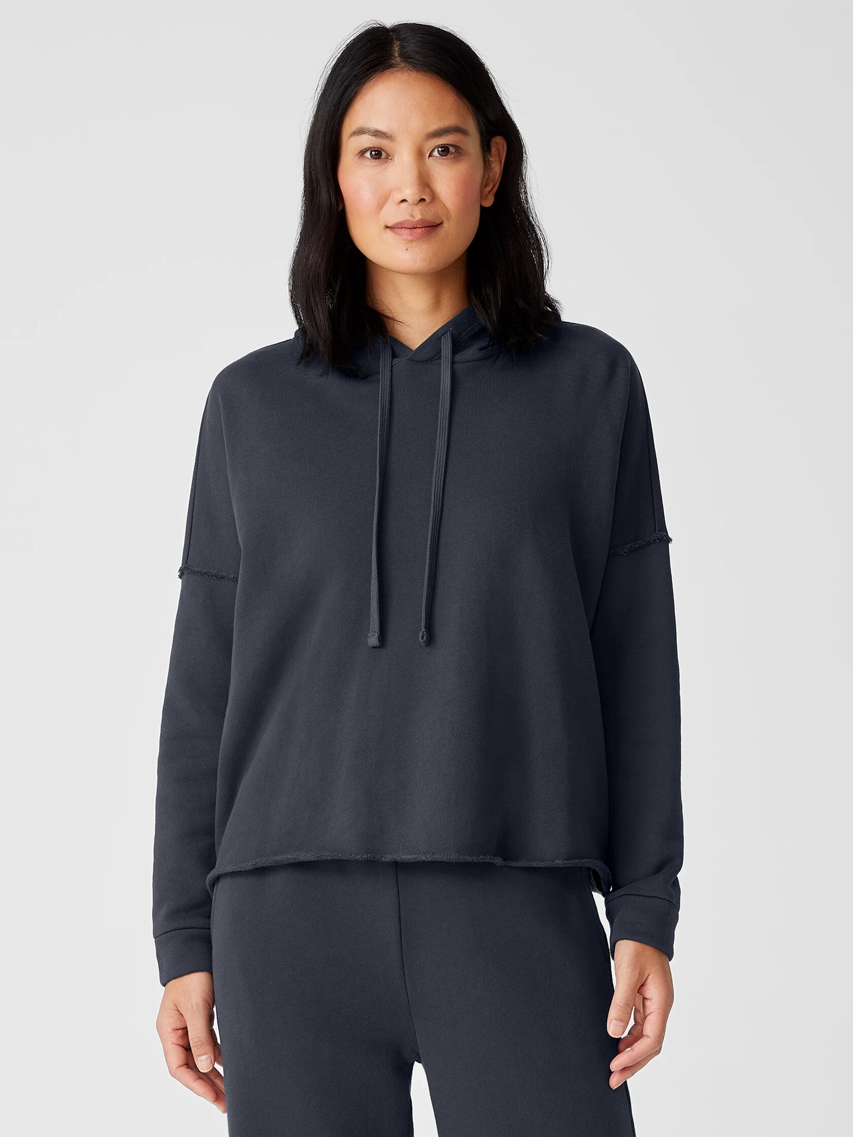 Organic Cotton French Terry Hooded Top