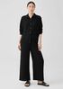 Woven Pliss&eacute; Wide-Leg Pant