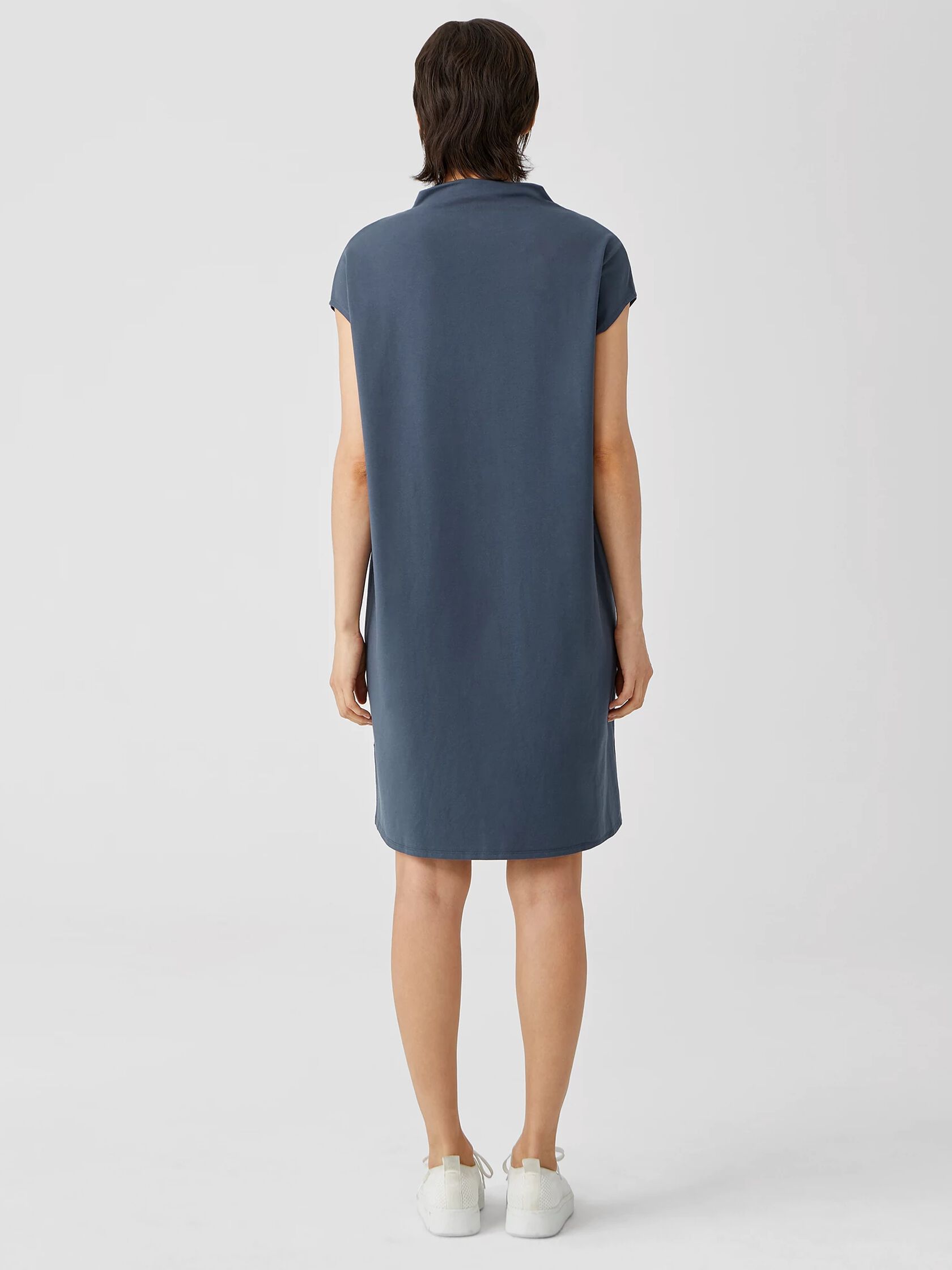 Traceable Organic Cotton Jersey Funnel Neck Dress