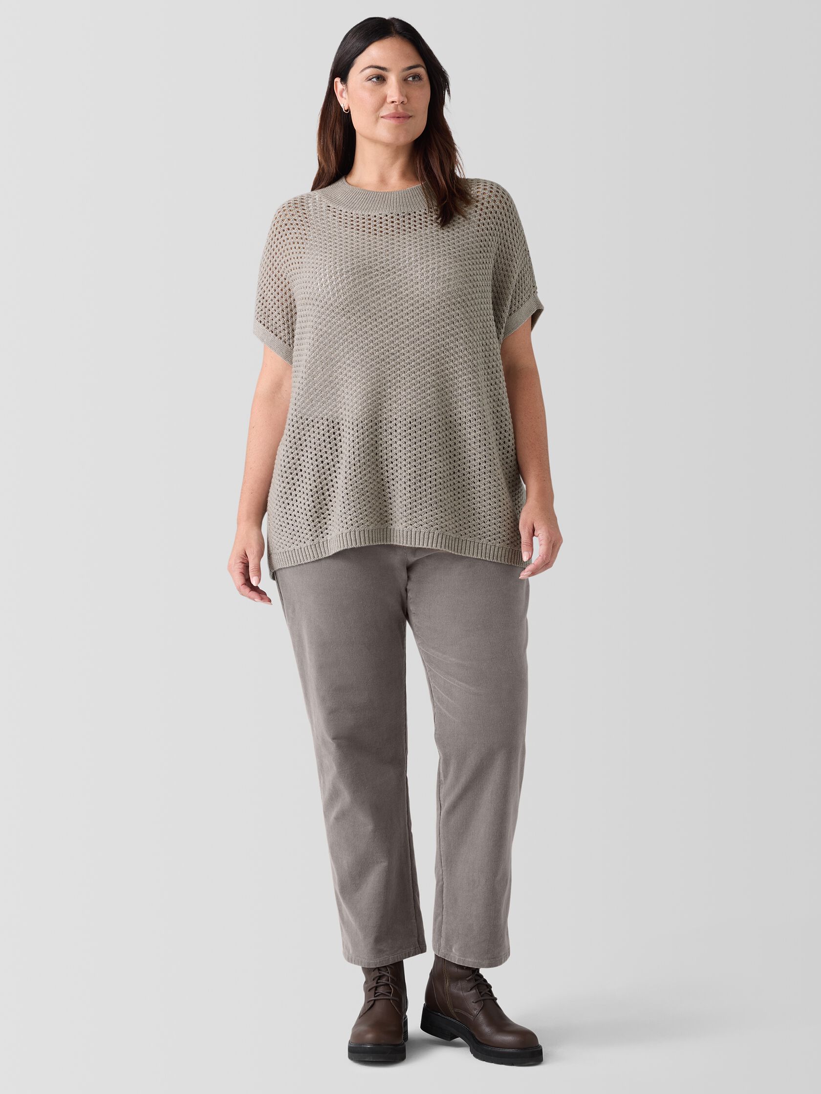 Merino Mock Neck Top in Regenerative Wool