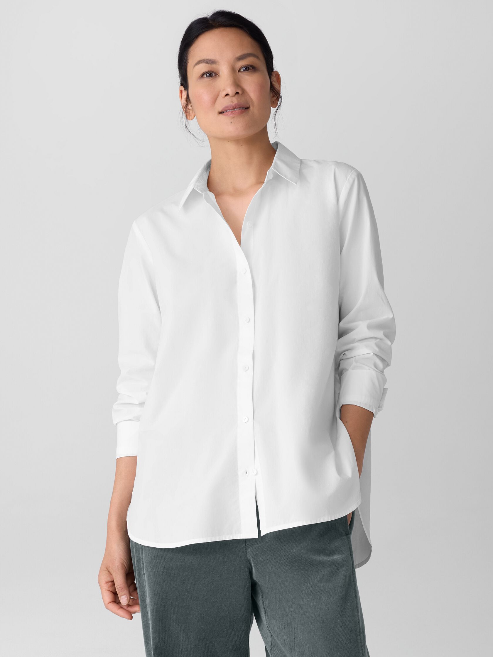 Organic Cotton Poplin&nbsp;Classic Collar Shirt