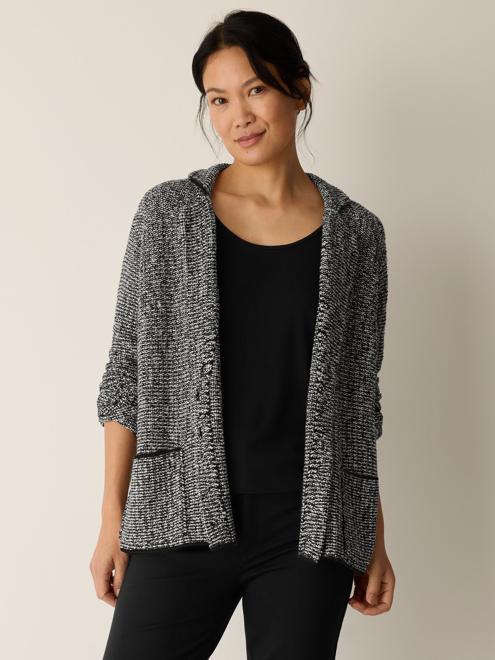 Peruvian Cotton Cloud Notch Collar Jacket