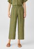 Washed Organic Linen Delave Wide-Leg Pant