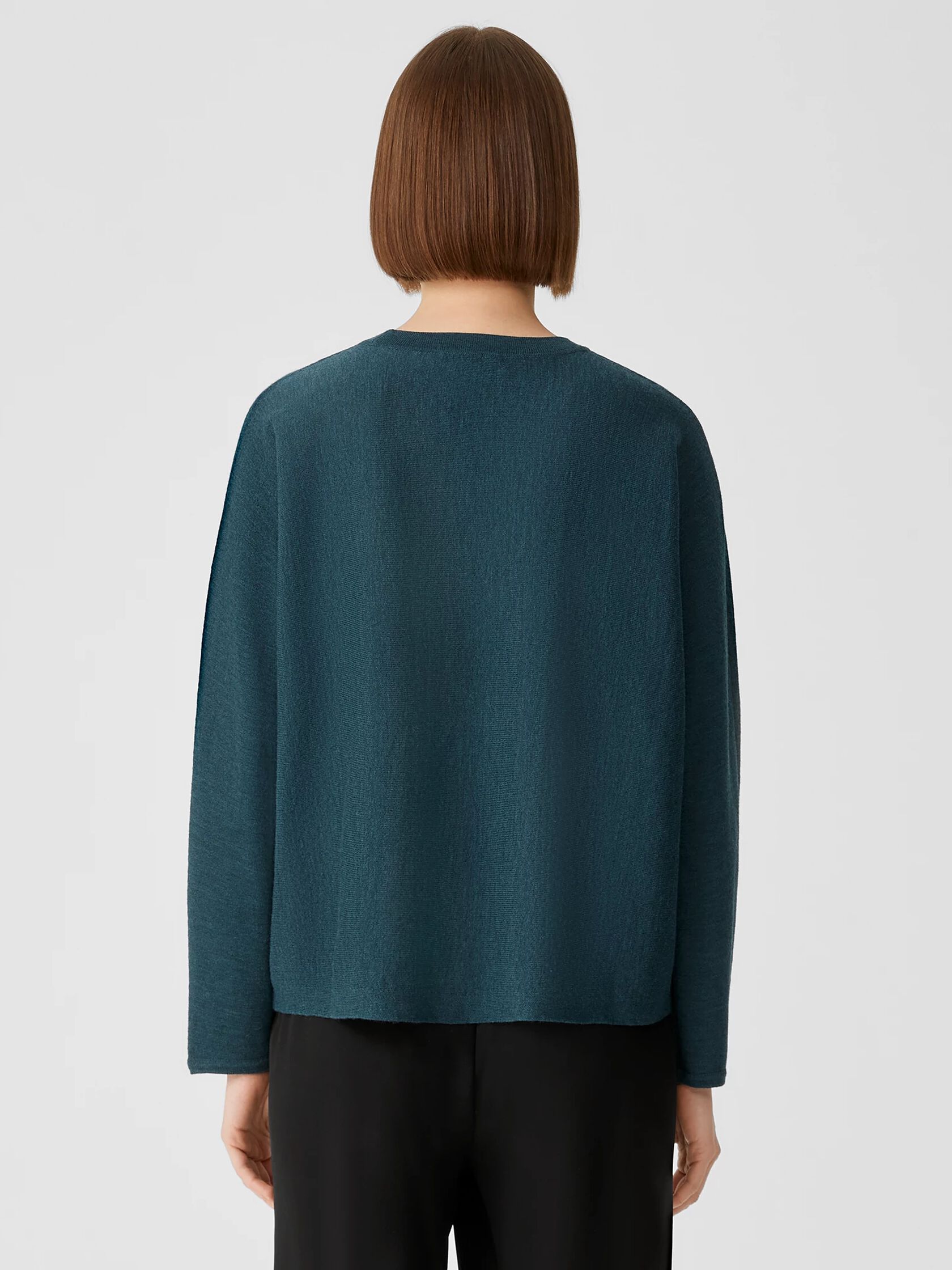 Washable Wool Crepe Top in Regenerative Wool