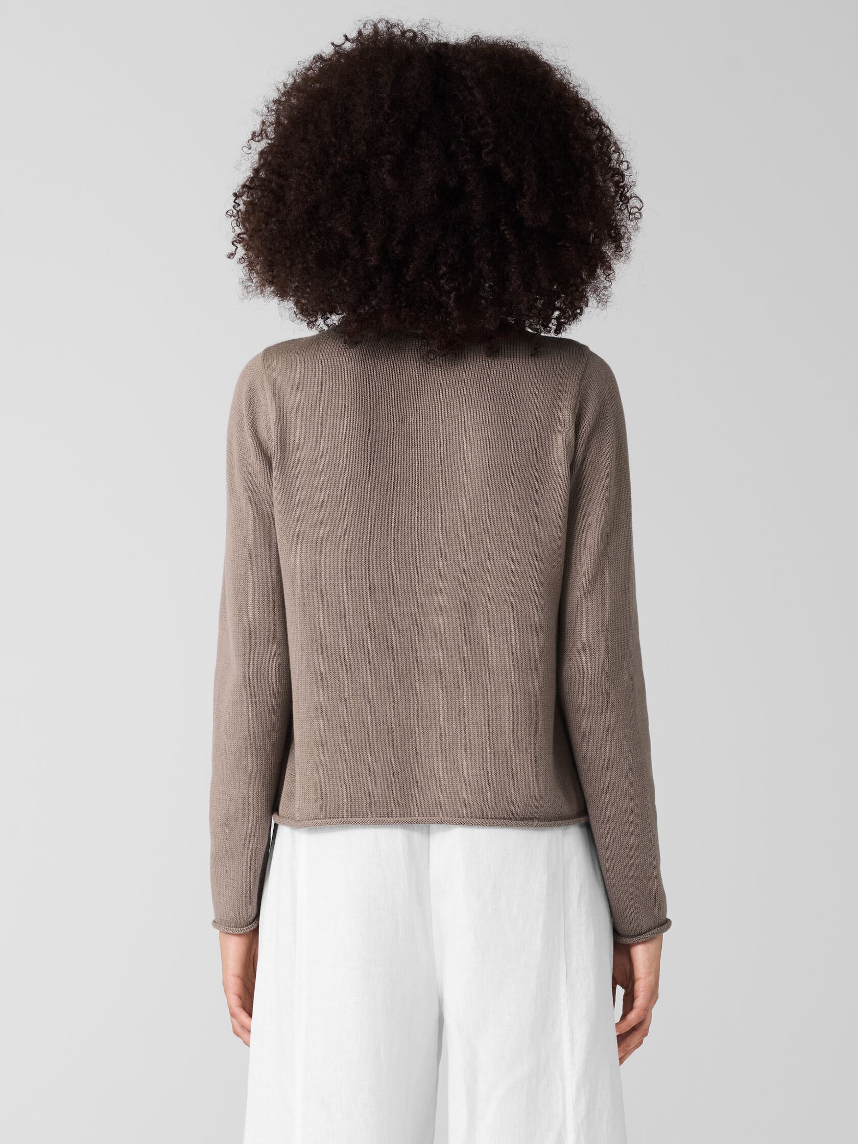 Peruvian Cotton Blend Jewel Neck Top