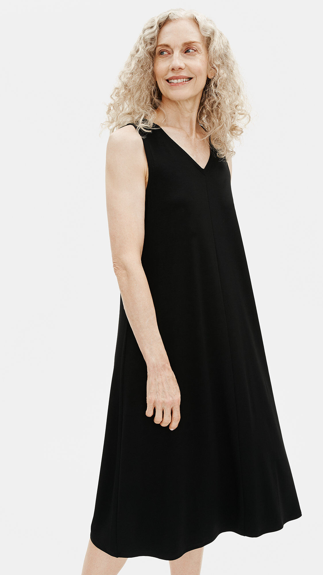 Viscose Jersey V-Neck Flare Dress