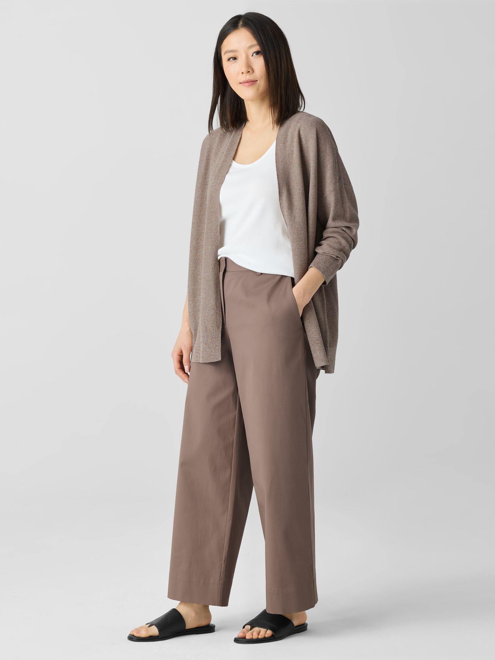 Organic Linen Cotton Long Cardigan