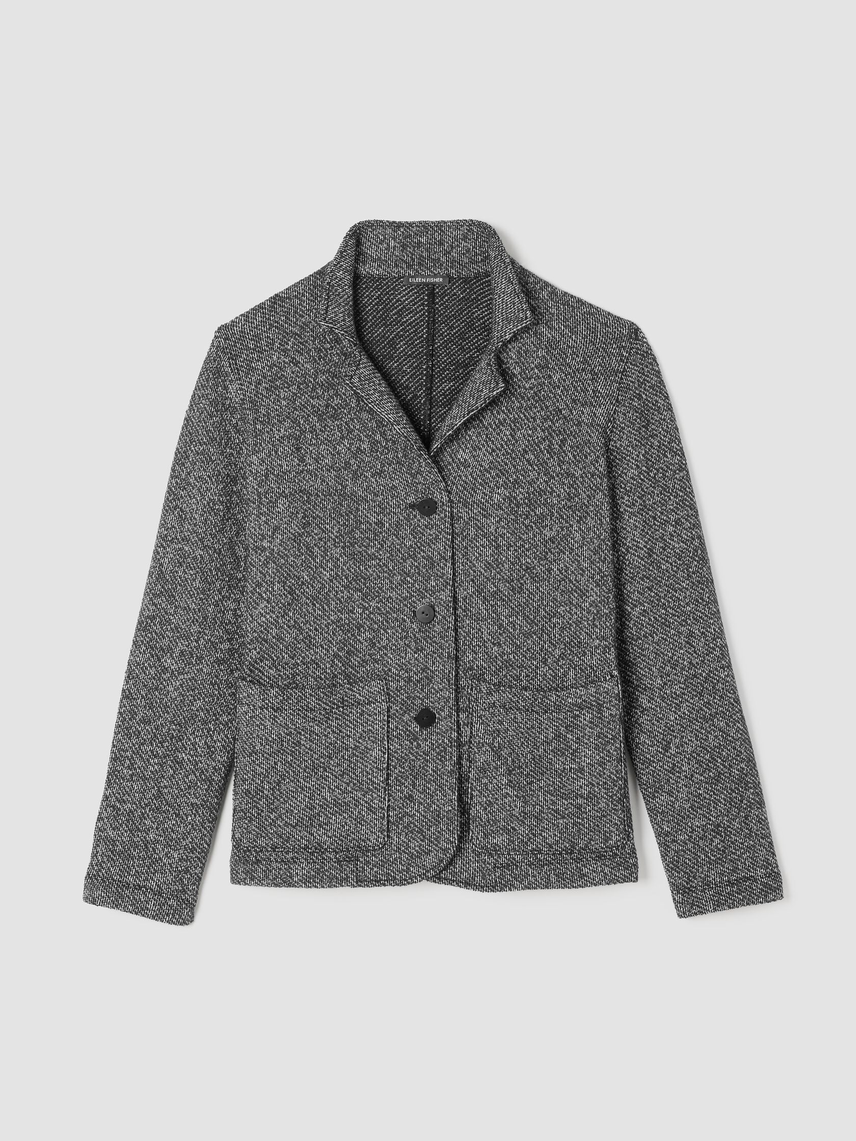 Organic Cotton Terry Stand Collar Jacket