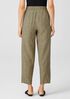 Washed Organic Linen Delave Lantern Pant