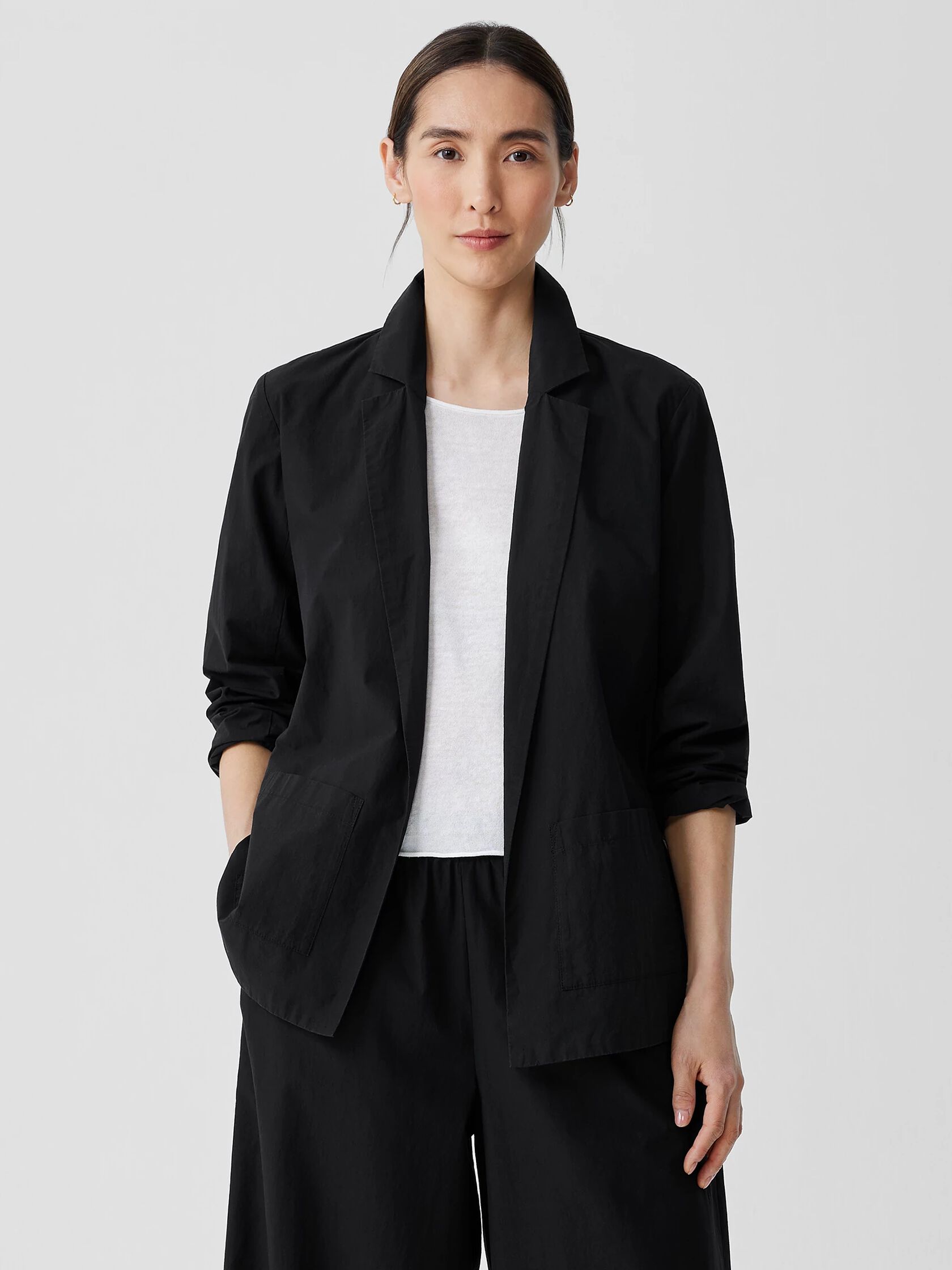 Washed Organic Cotton Poplin Blazer