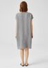 Puckered Organic Linen V-Neck Dress