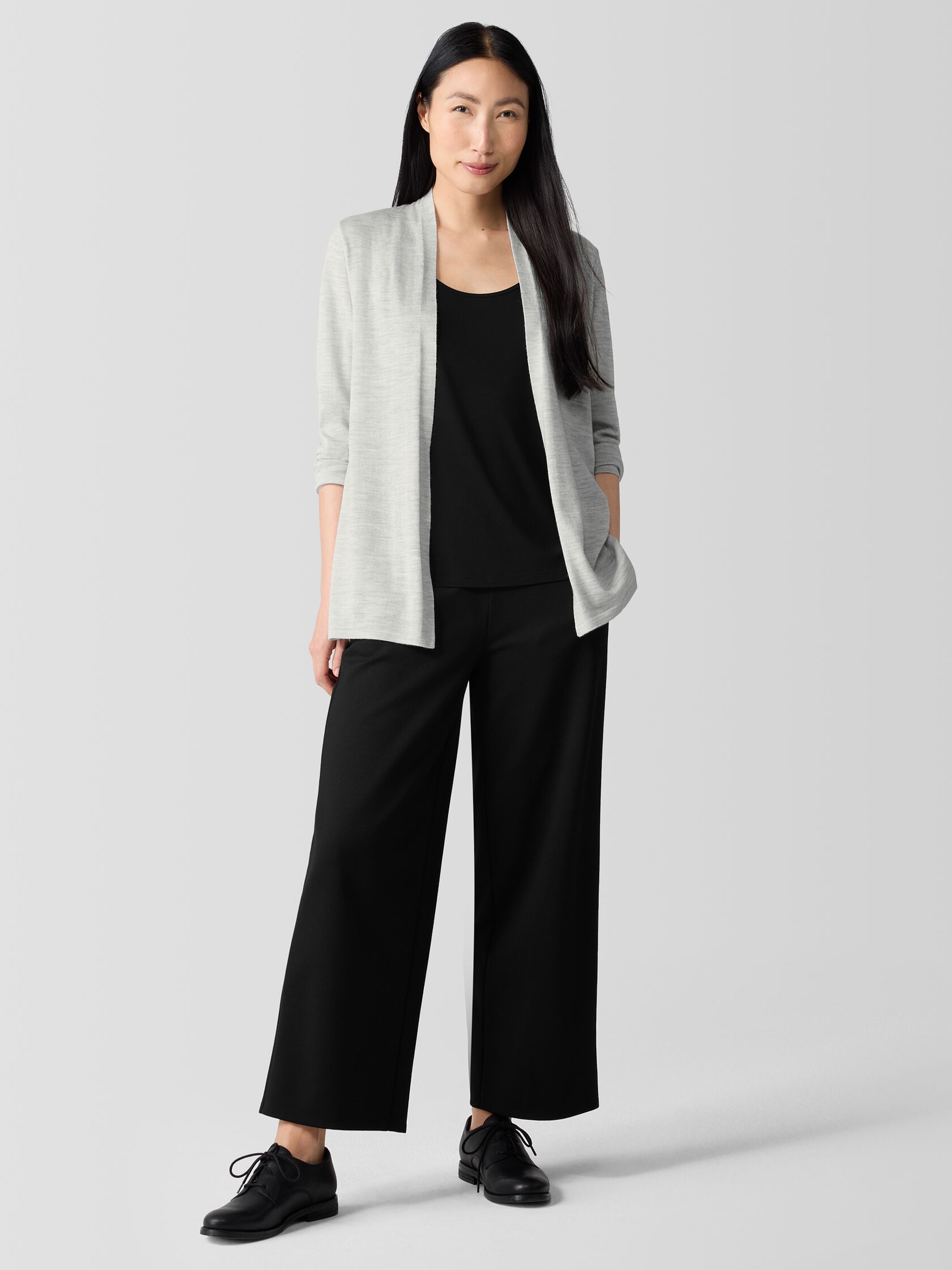 Fine Merino Cardigan in Regenerative Wool