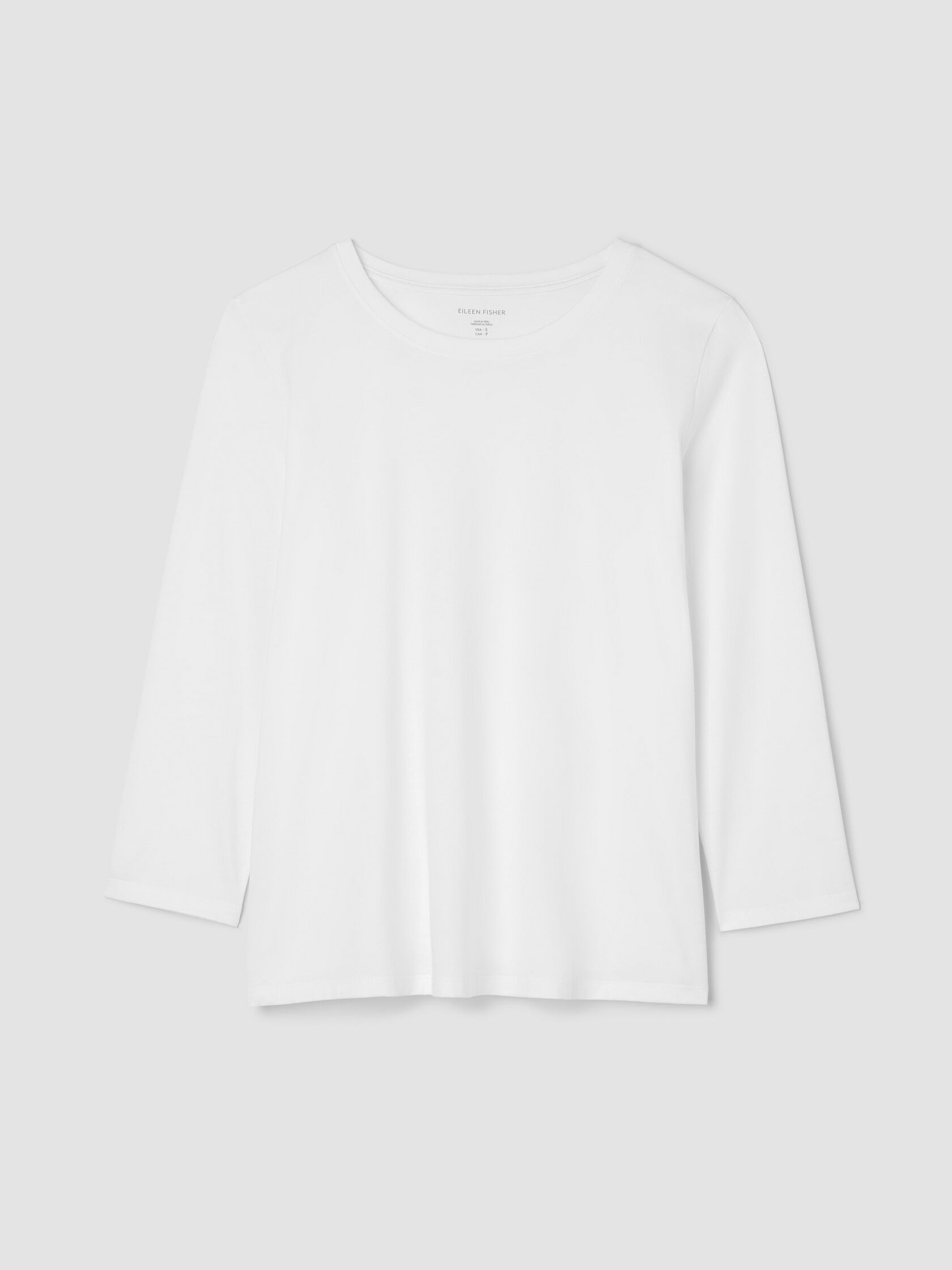 Organic Pima Cotton Jersey 3/4-Sleeve Tee