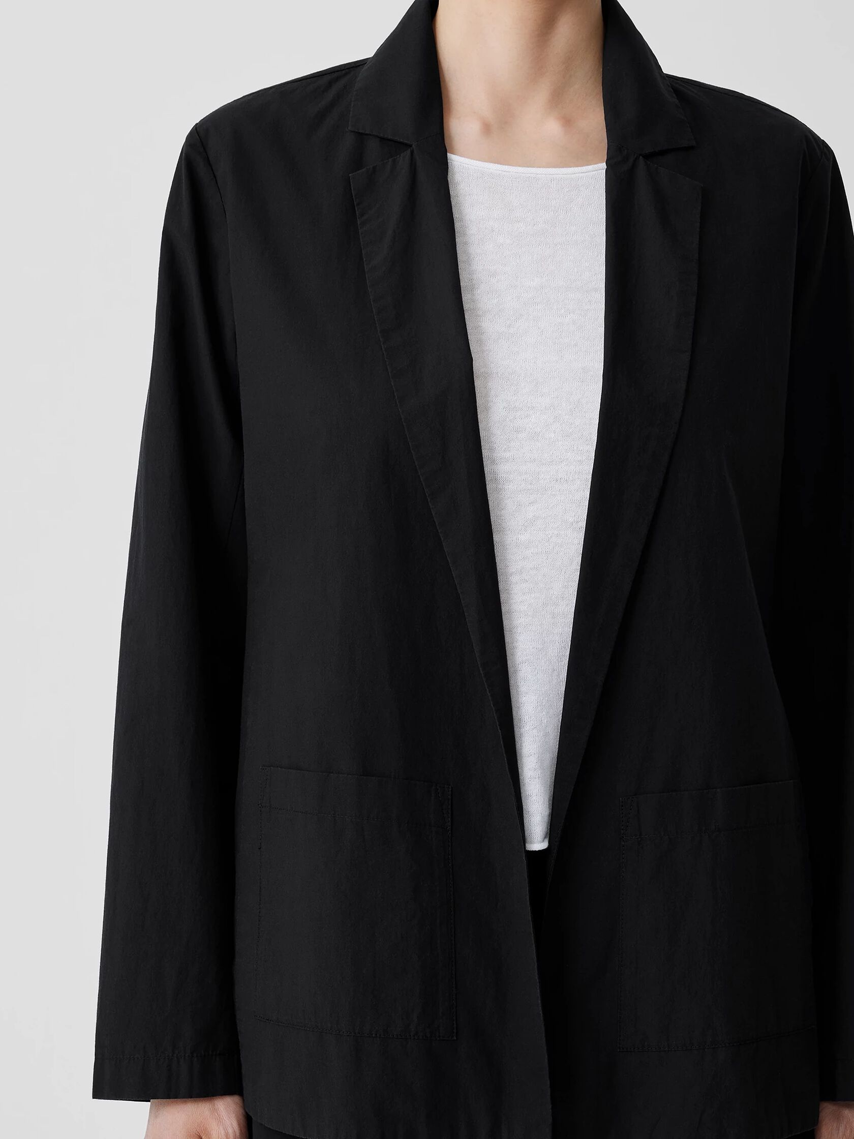 Washed Organic Cotton Poplin Blazer