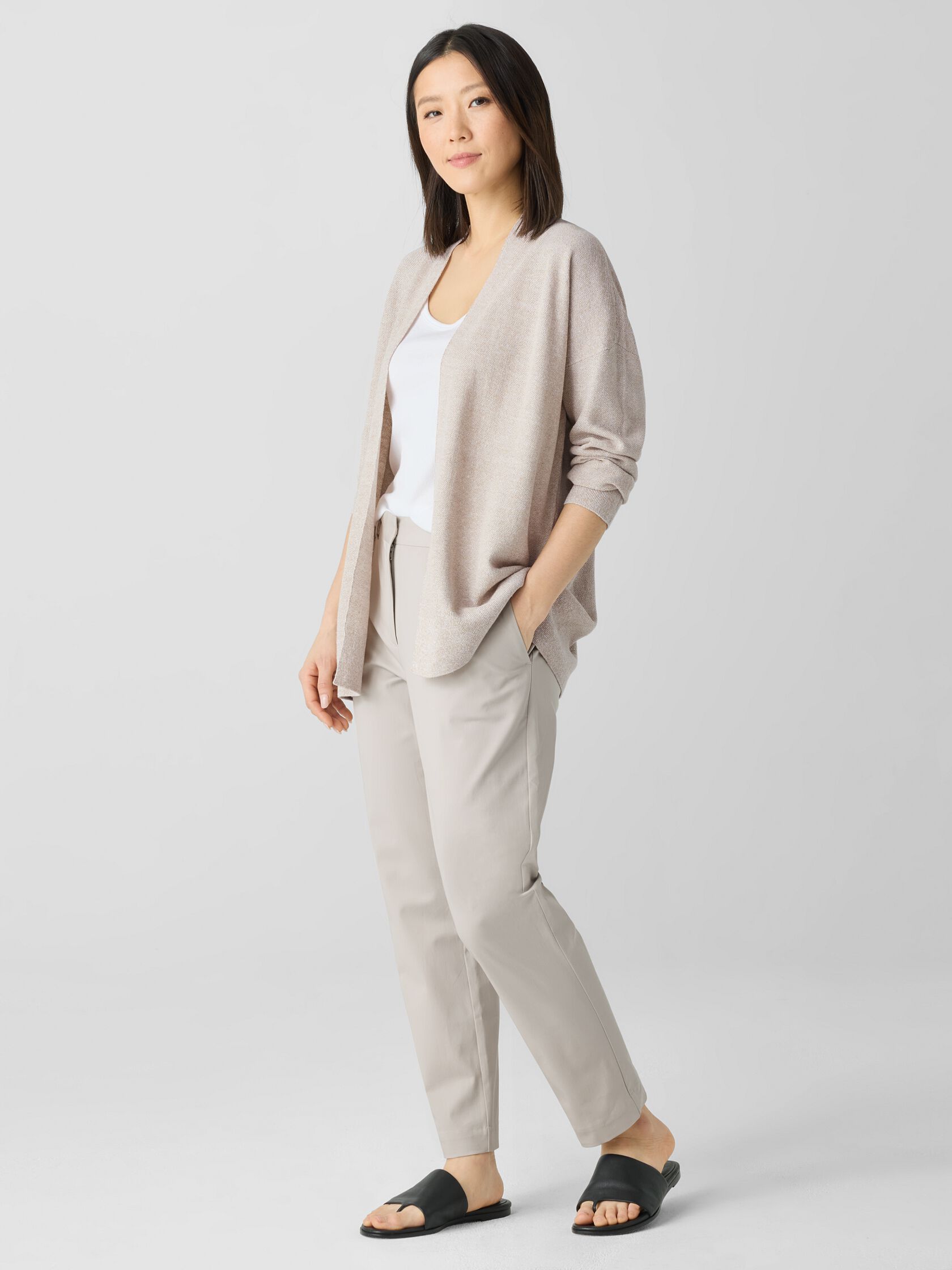 Organic Linen Cotton Long Cardigan