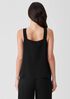 Silk Georgette Crepe Square Neck Tank